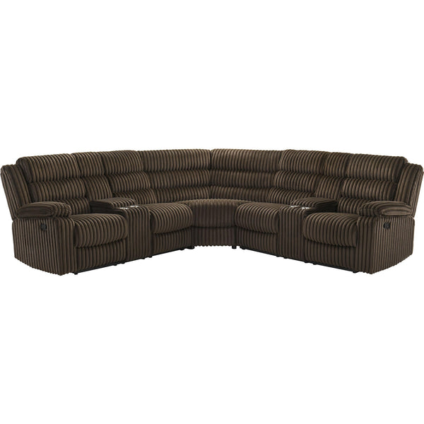 Coaster Furniture Atkinson 601510 Upholstered Reclining Sectional Sofa - Chocolate