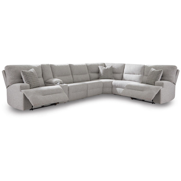 Signature Design by Ashley Acklen Place 93605S20 7 pc Power Sectional Reclining Sofa with Storage Console