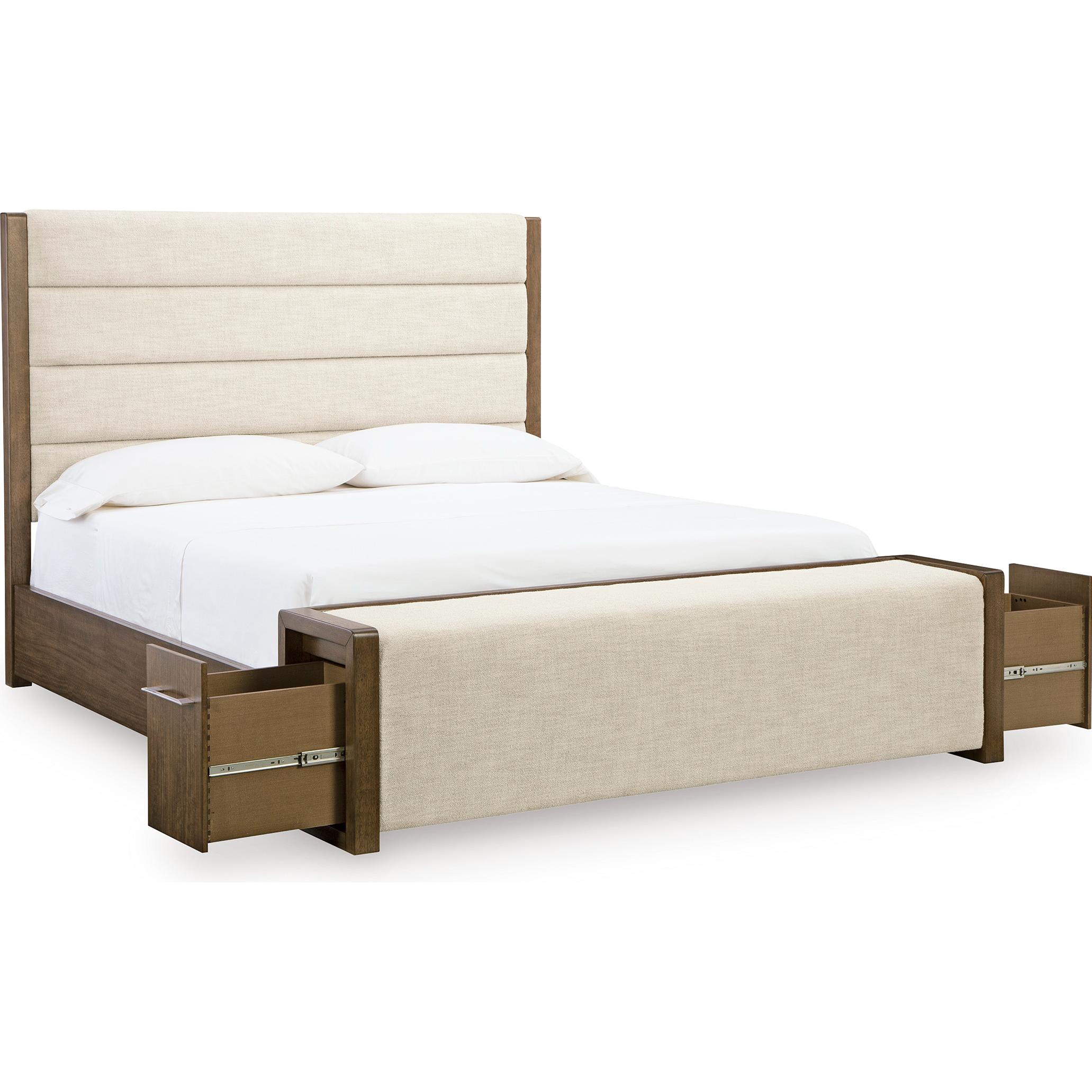  Size_California King --  Marxmore B863B5 California King Upholstered Storage Bed IMAGE 2