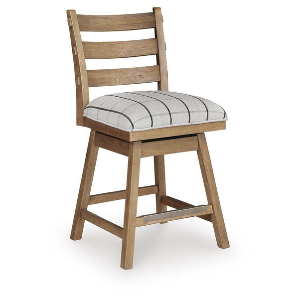 Benchcraft Ridgester D858-224  Upholstered Swivel Barstool