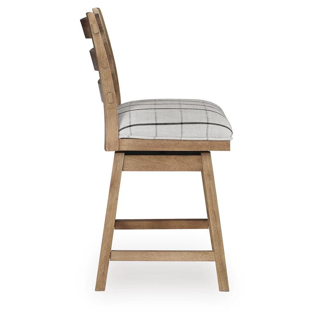  Benchcraft Ridgester D858-224  Upholstered Swivel Barstool IMAGE 4