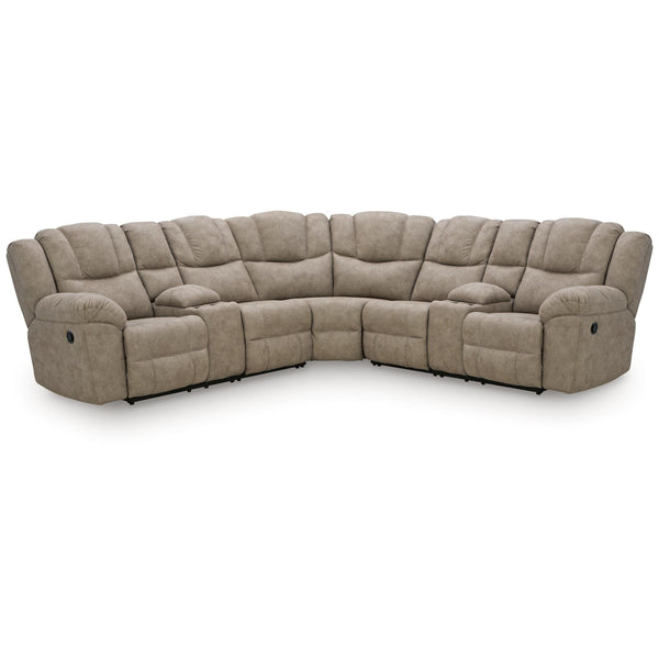 Signature Design by Ashley Pearce-Pike PC69205S3 3 pc Reclining Sectional with Double Console