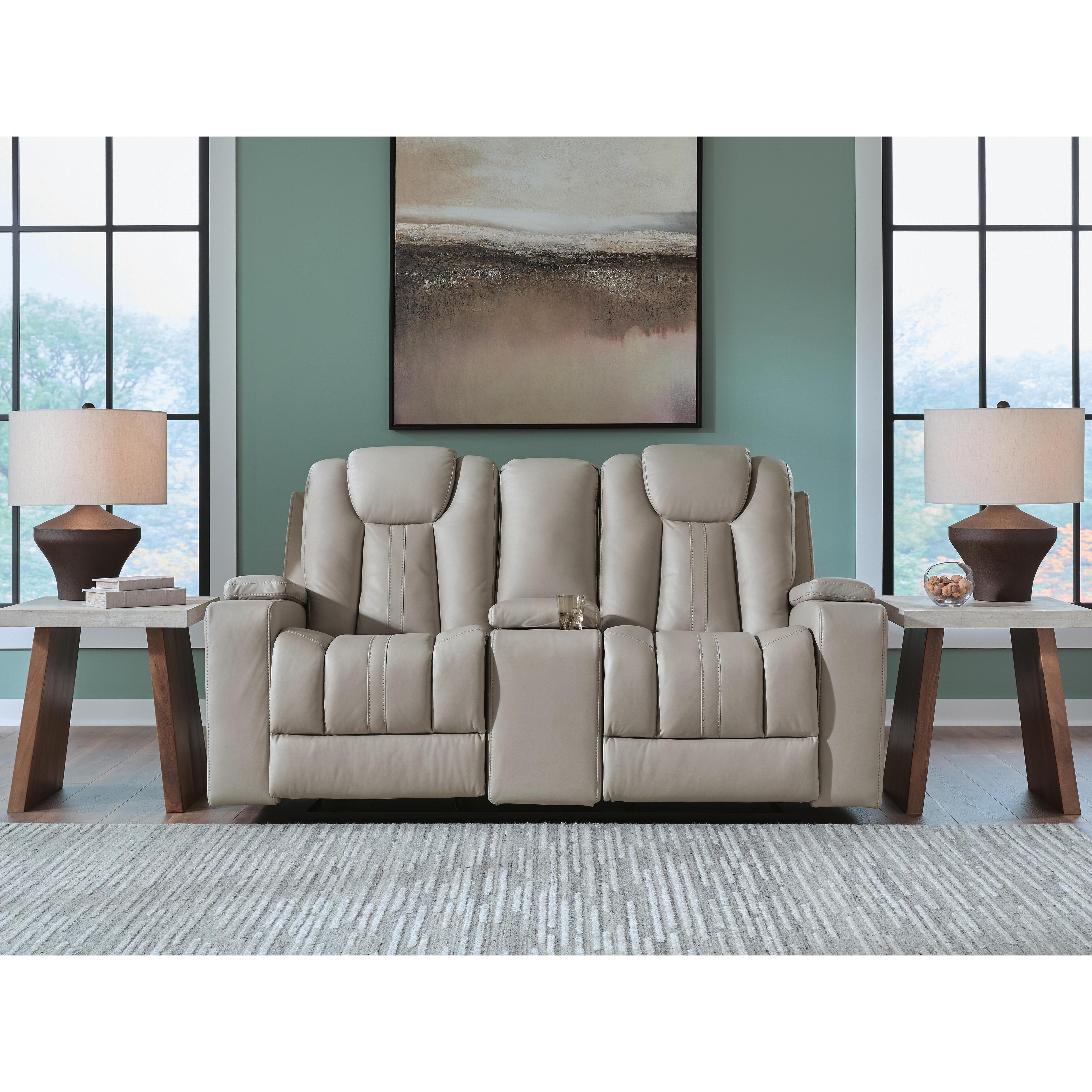  Signature Design by Ashley Elevate Edges PC8330543 Glider Reclining Loveseat with Console IMAGE 2