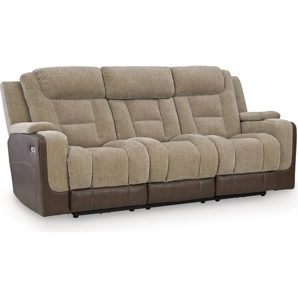 Signature Design by Ashley Mixed Motion PC8350415 Power Reclining Sofa with Adjustable Headrest