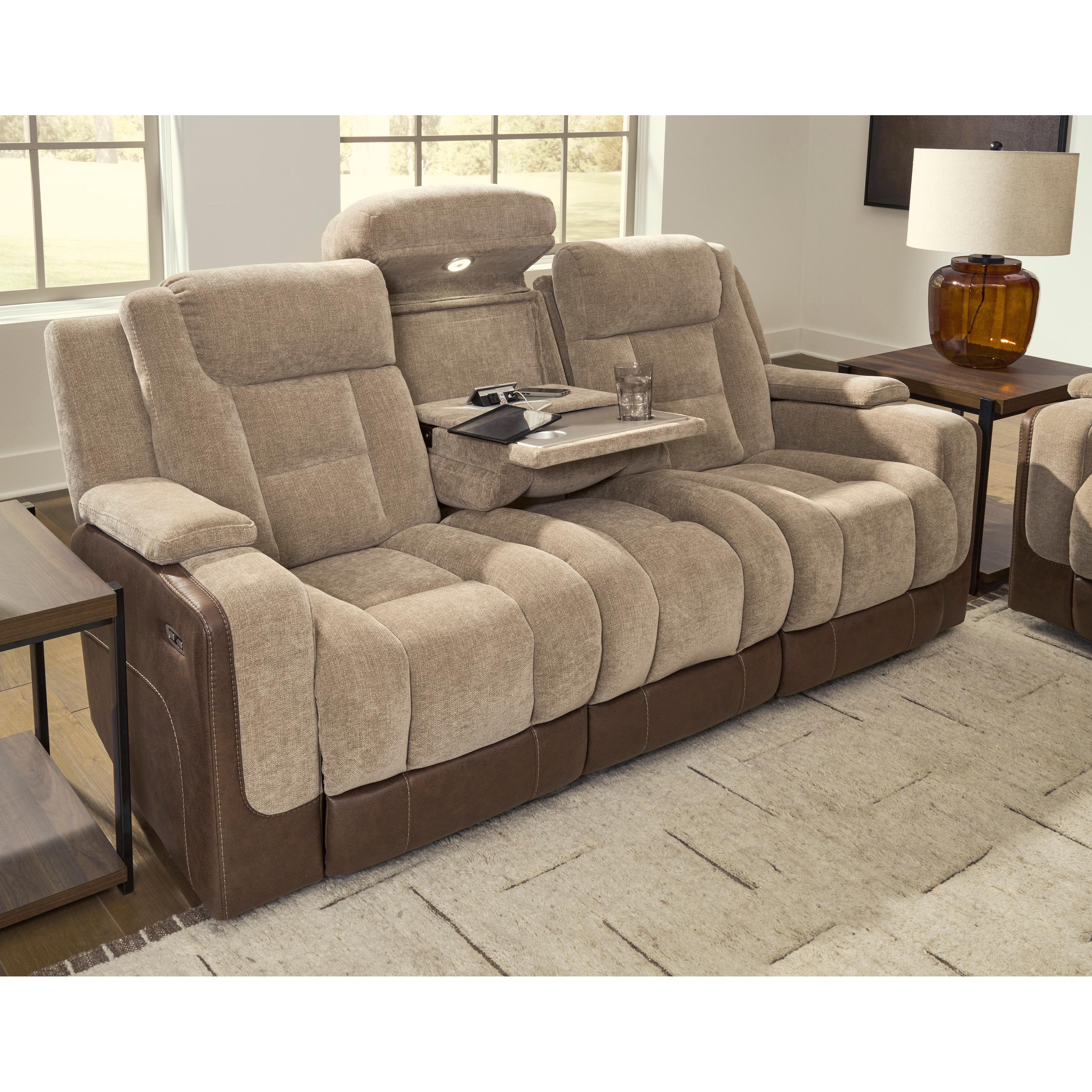  Signature Design by Ashley Mixed Motion PC8350415 Power Reclining Sofa with Adjustable Headrest IMAGE 9