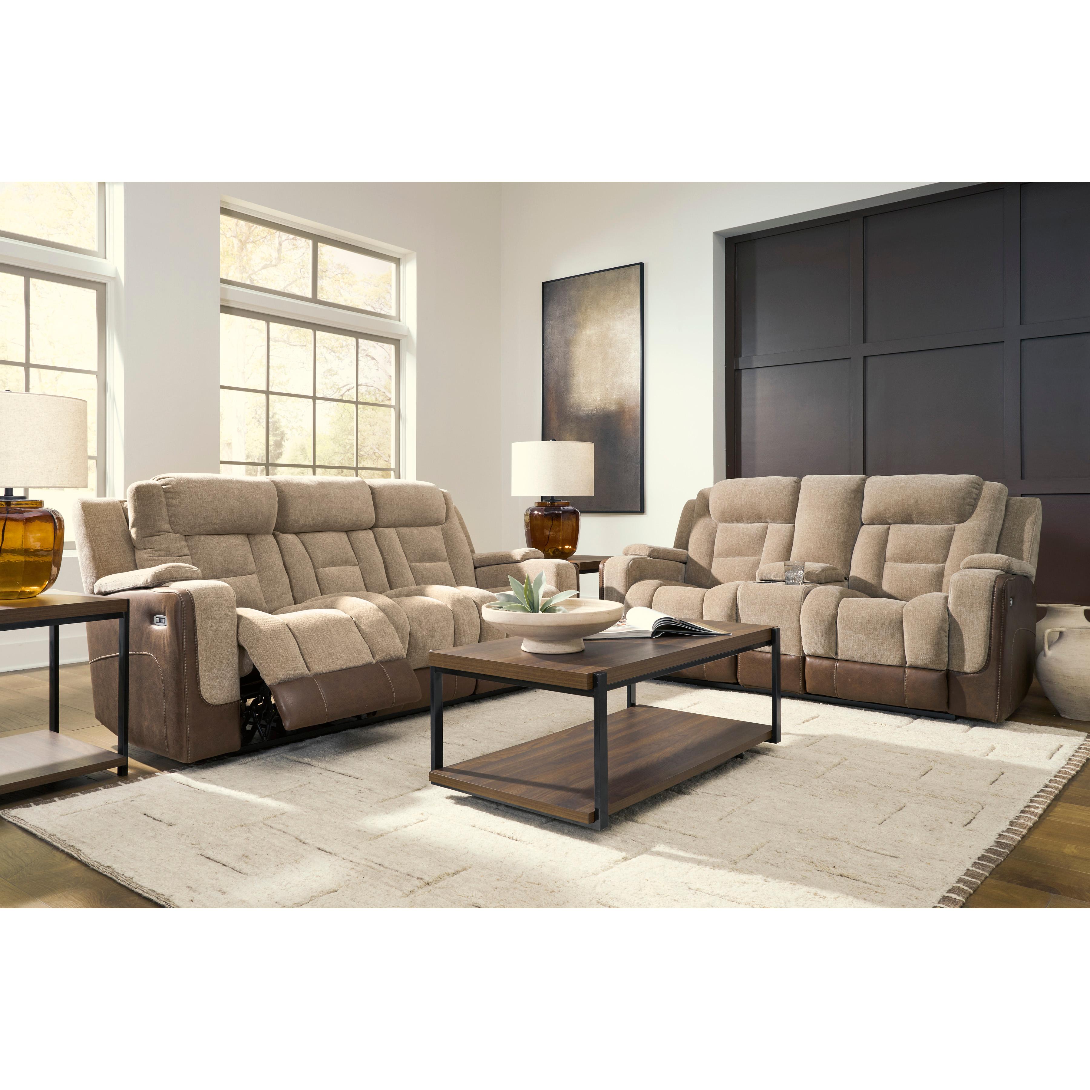  Signature Design by Ashley Mixed Motion PC8350418 Power Reclining Loveseat with Console  & Adjutasble Headrest IMAGE 11