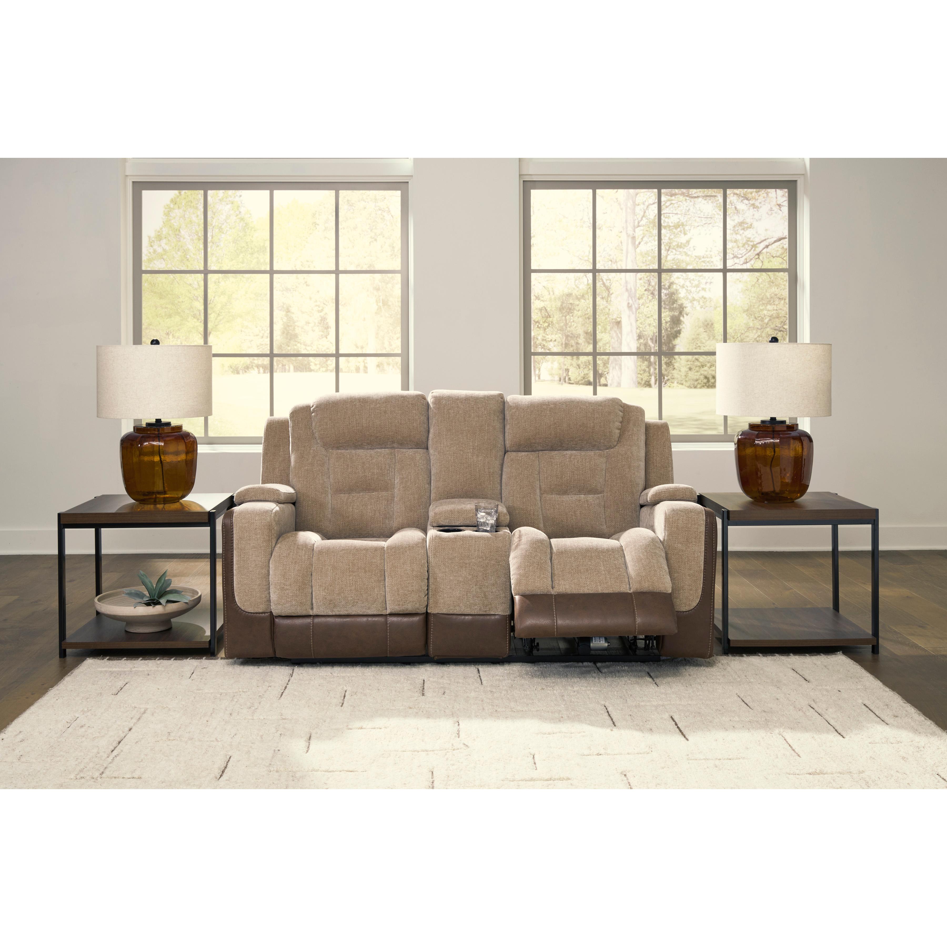  Signature Design by Ashley Mixed Motion PC8350418 Power Reclining Loveseat with Console  & Adjutasble Headrest IMAGE 8