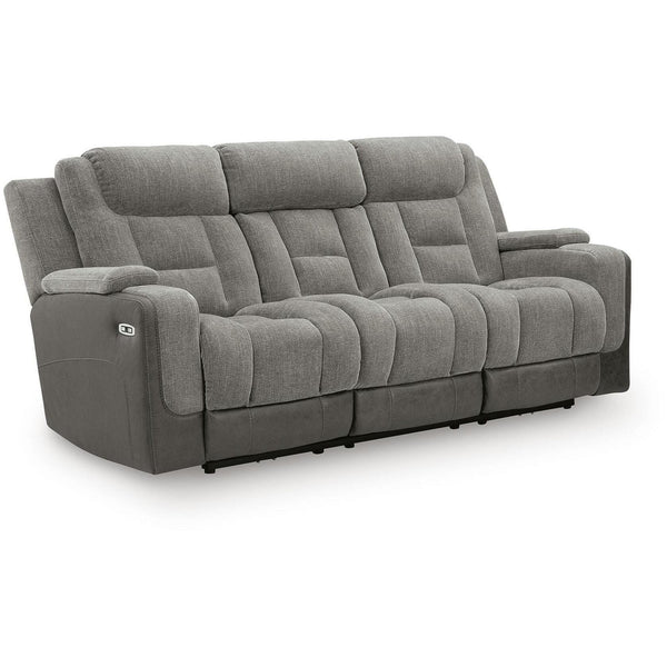 Signature Design by Ashley Mixed Motion PC8350515 Power Reclining Sofa with Adjustable Headrest