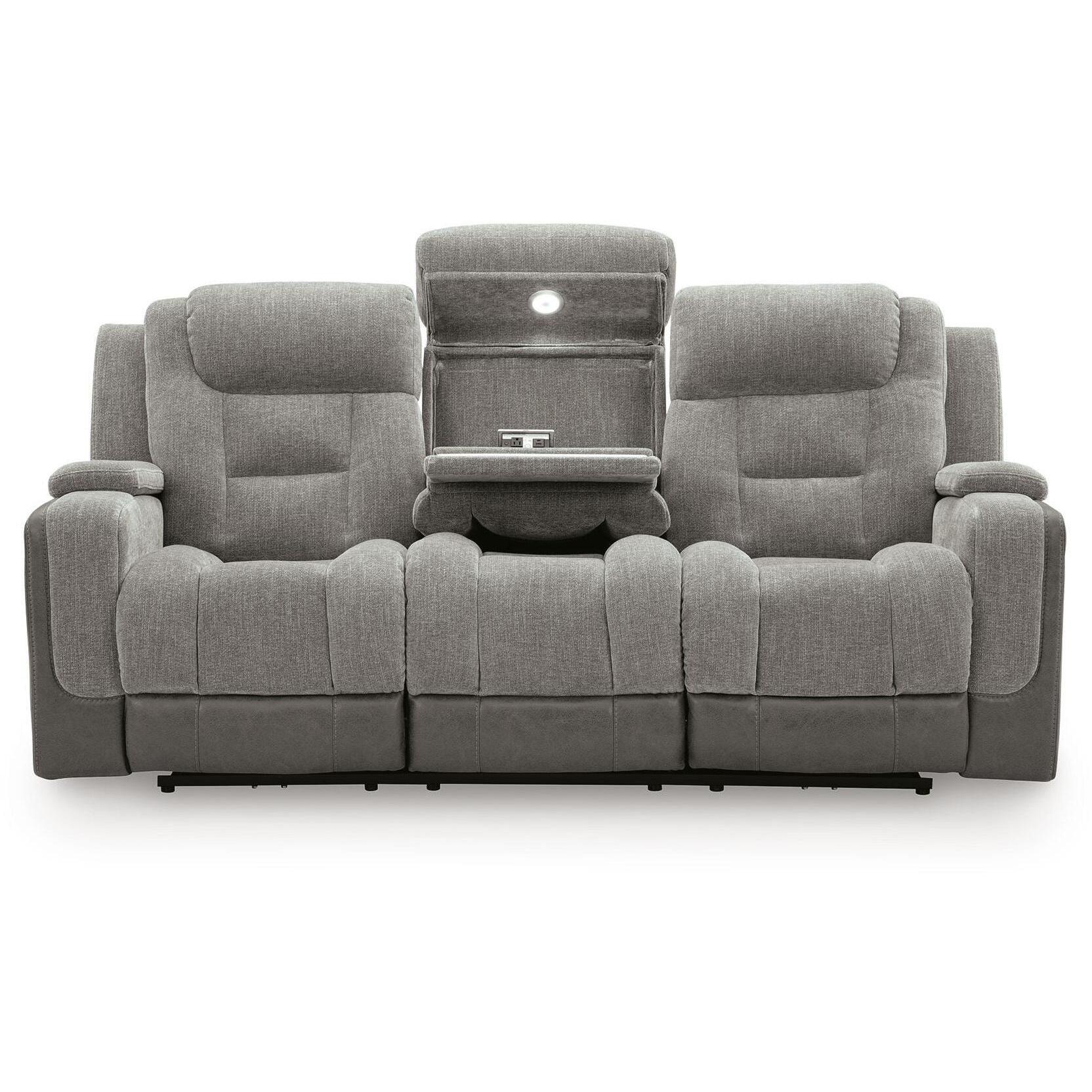  Signature Design by Ashley Mixed Motion PC8350515 Power Reclining Sofa with Adjustable Headrest IMAGE 5