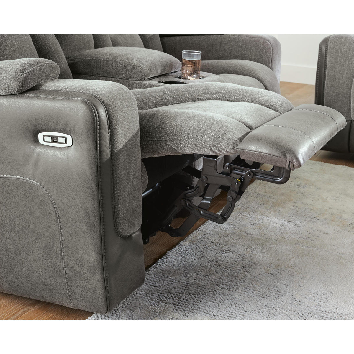 Manufacturer Color_Shadow -- Mixed Motion PC8350518 Power Reclining Loveseat with Console  & Adjutasble Headrest IMAGE 10
