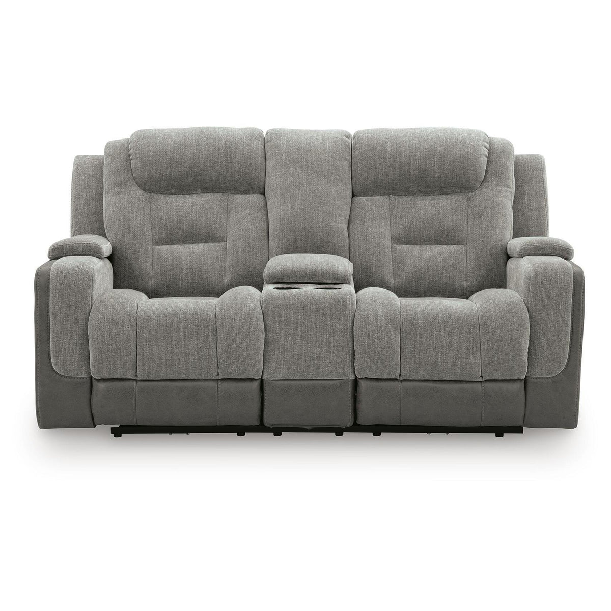  Manufacturer Color_Shadow -- Mixed Motion PC8350518 Power Reclining Loveseat with Console  & Adjutasble Headrest IMAGE 2