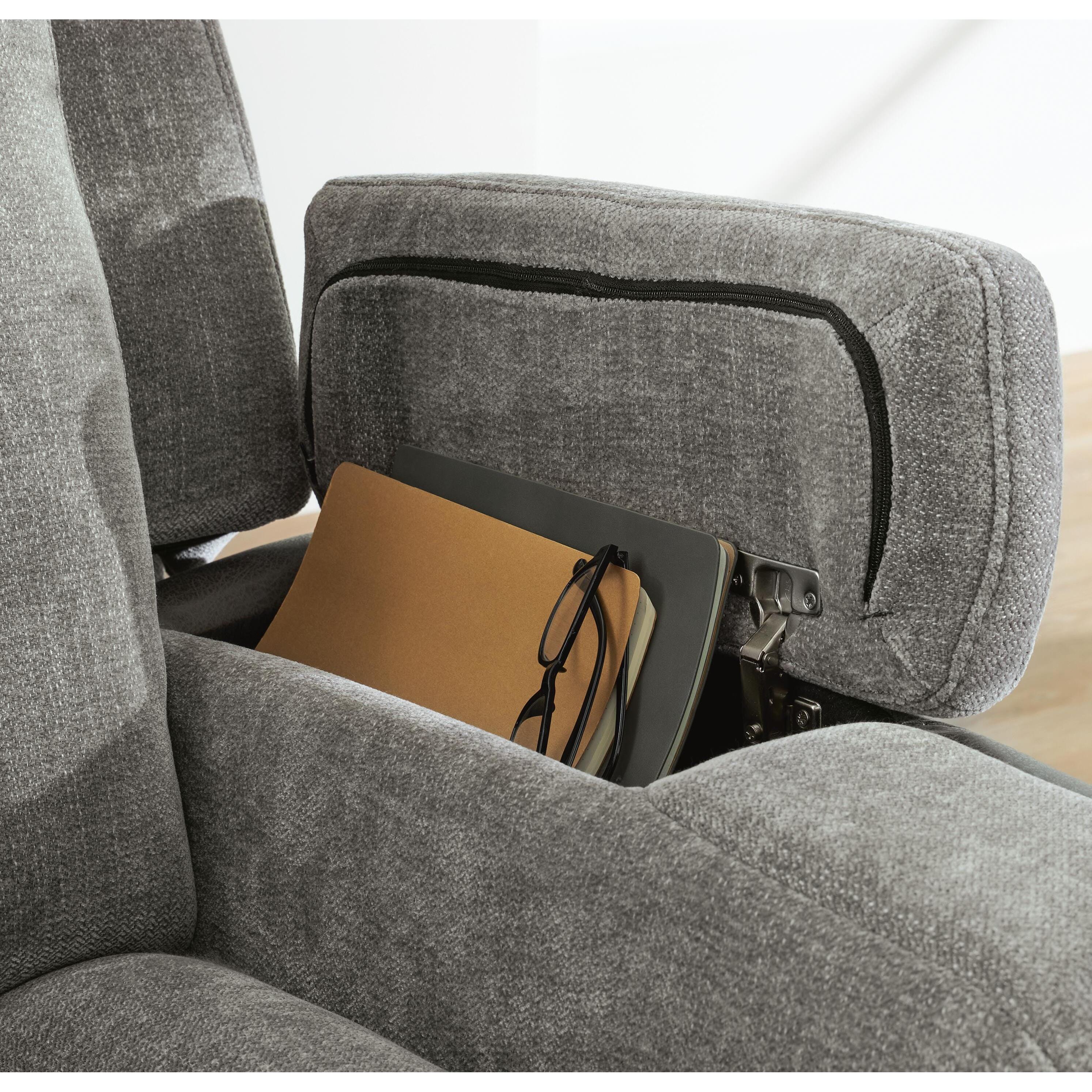  Signature Design by Ashley Mixed Motion PC8350518 Power Reclining Loveseat with Console  & Adjutasble Headrest IMAGE 4