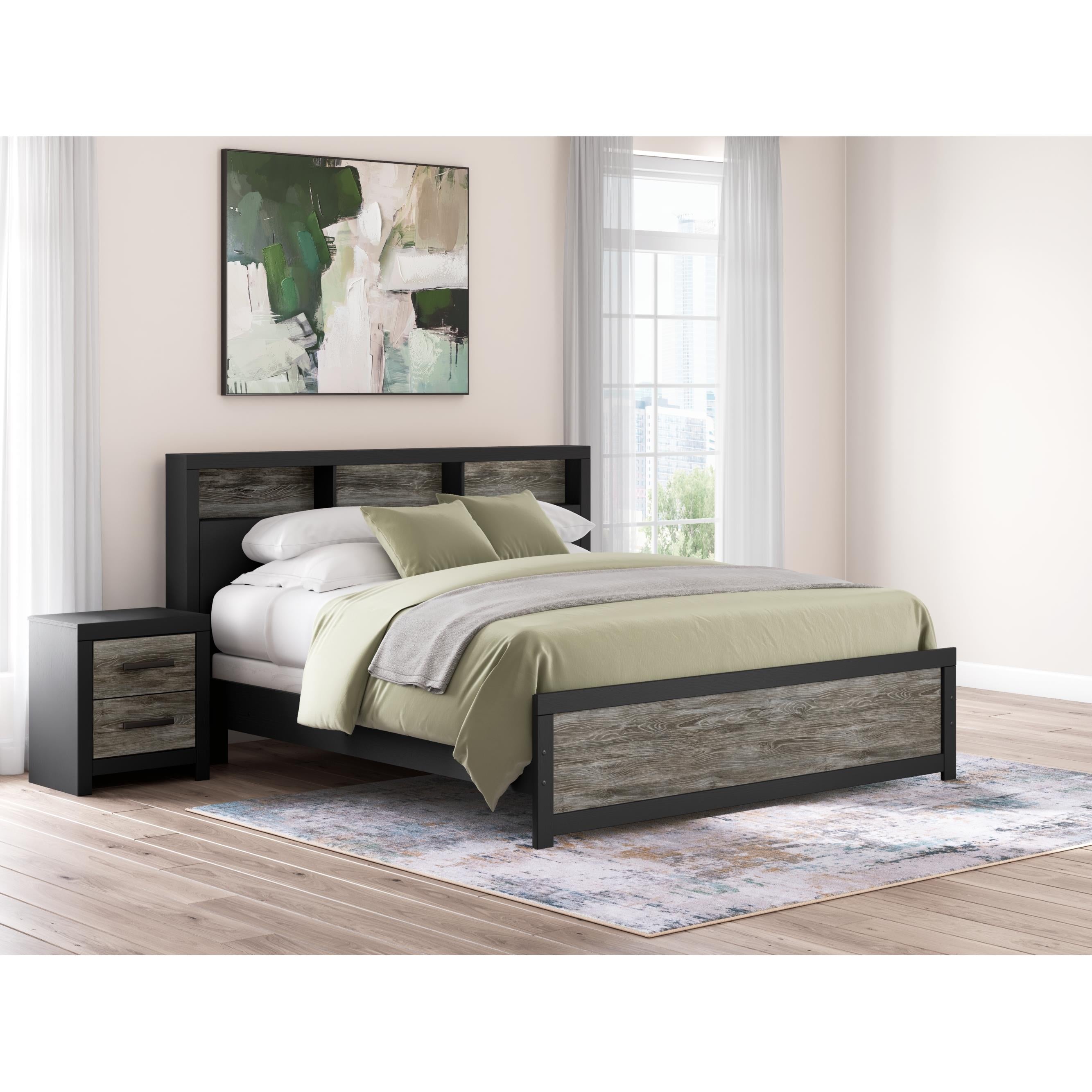 Size_Queen --  Signature Design by Ashley Broachmyn Bookcase Bed IMAGE 2