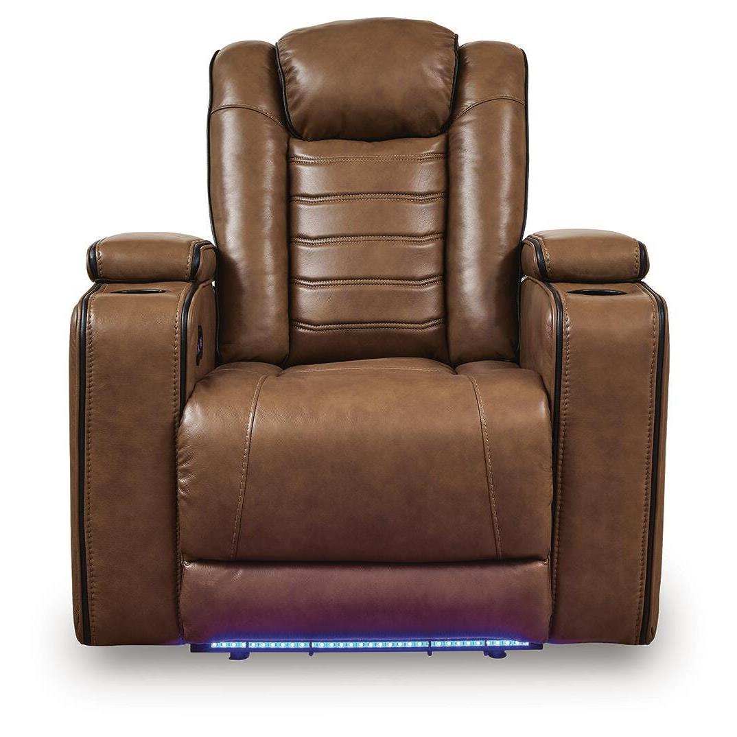  Signature Design by Ashley Gruaro PCU1420013 Power Recliner with Adjustable Headrest IMAGE 2