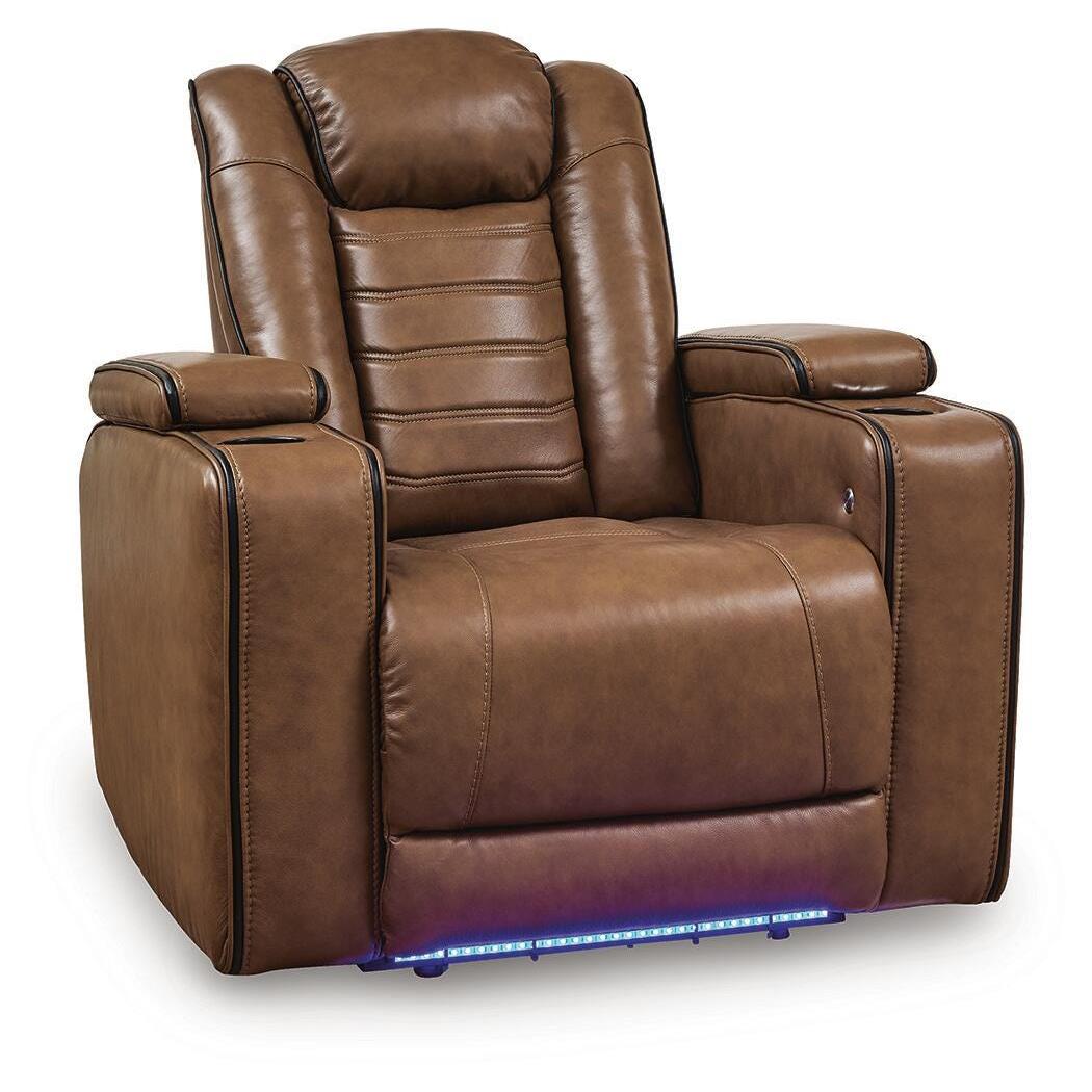  Signature Design by Ashley Gruaro PCU1420013 Power Recliner with Adjustable Headrest IMAGE 3