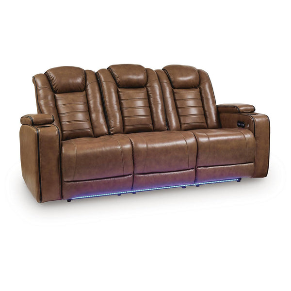 Signature Design by Ashley Gruaro PCU1420015 Power Reclining Sofa with Adjustable Headrest