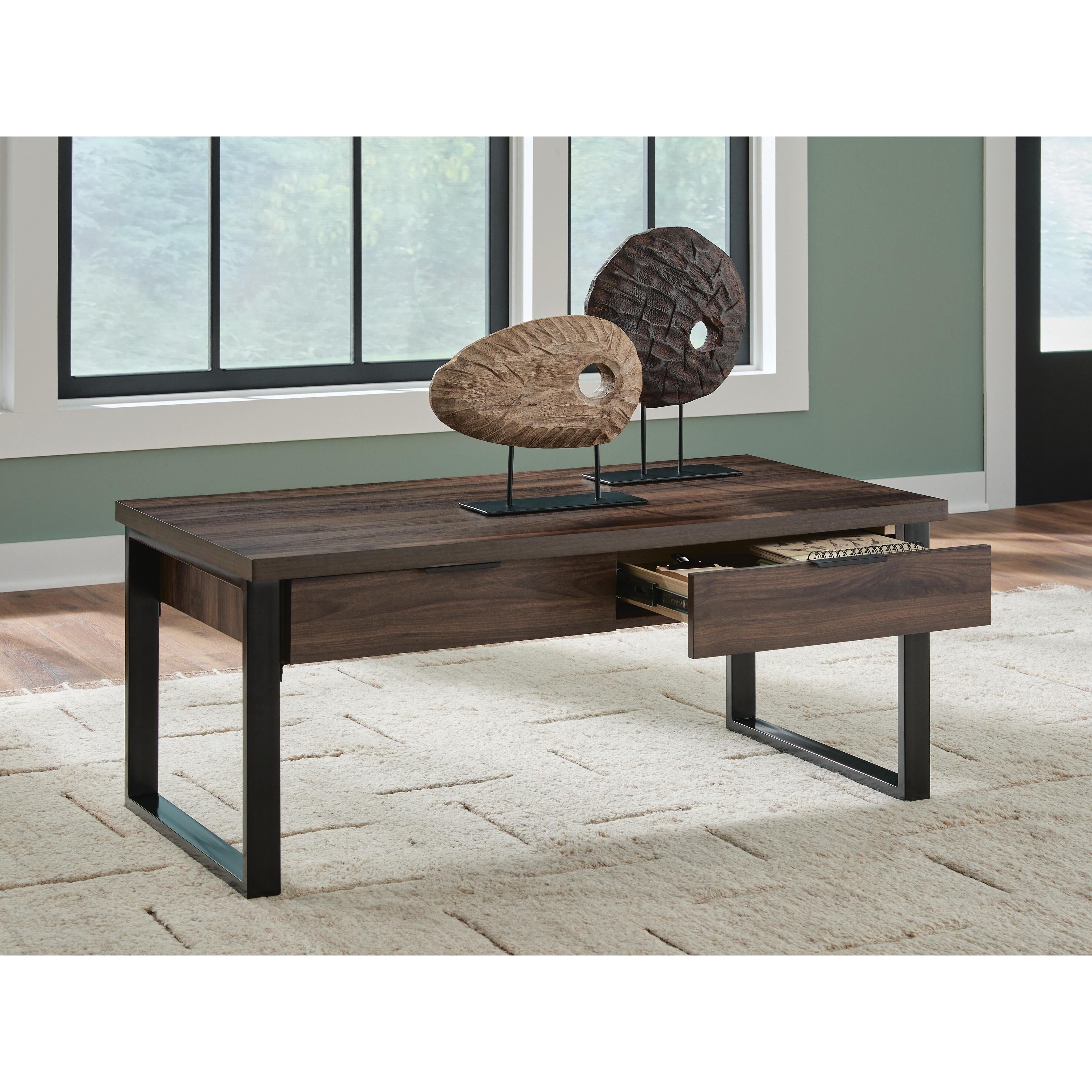  Signature Design by Ashley Wickman Falls T318-1 Rectangular Cocktail Table IMAGE 5