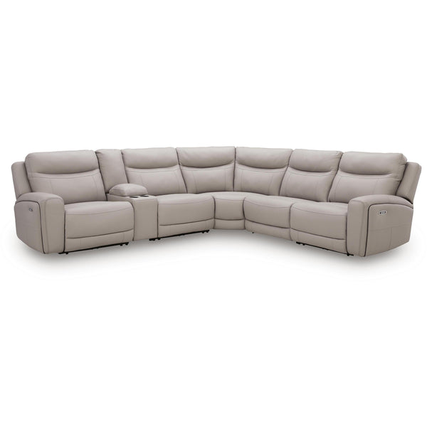 Benchcraft Gravier U13300S5 6 pc Power Reclining Sectional with Storage Console