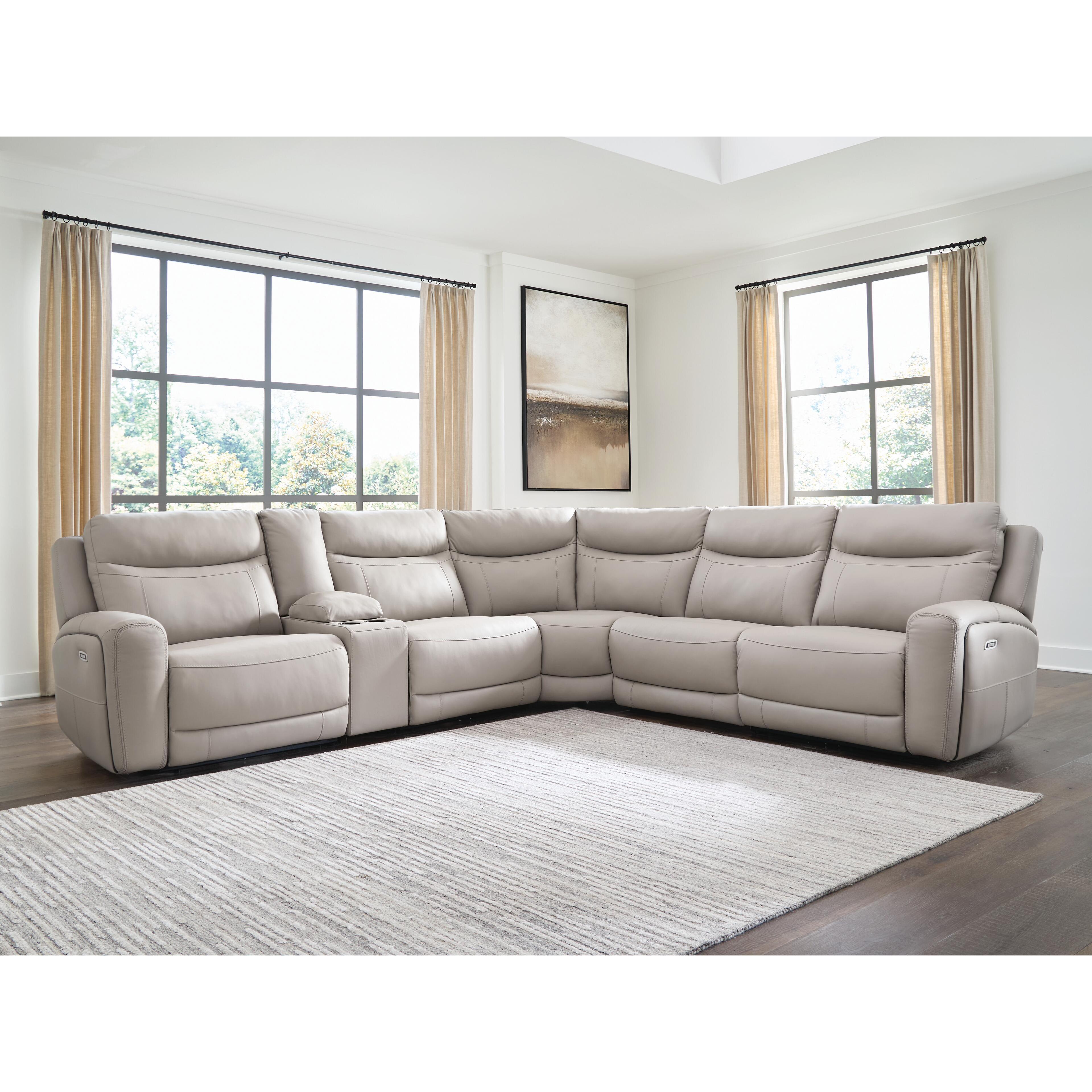  Benchcraft Gravier U13300S5 6 pc Power Reclining Sectional with Storage Console IMAGE 2