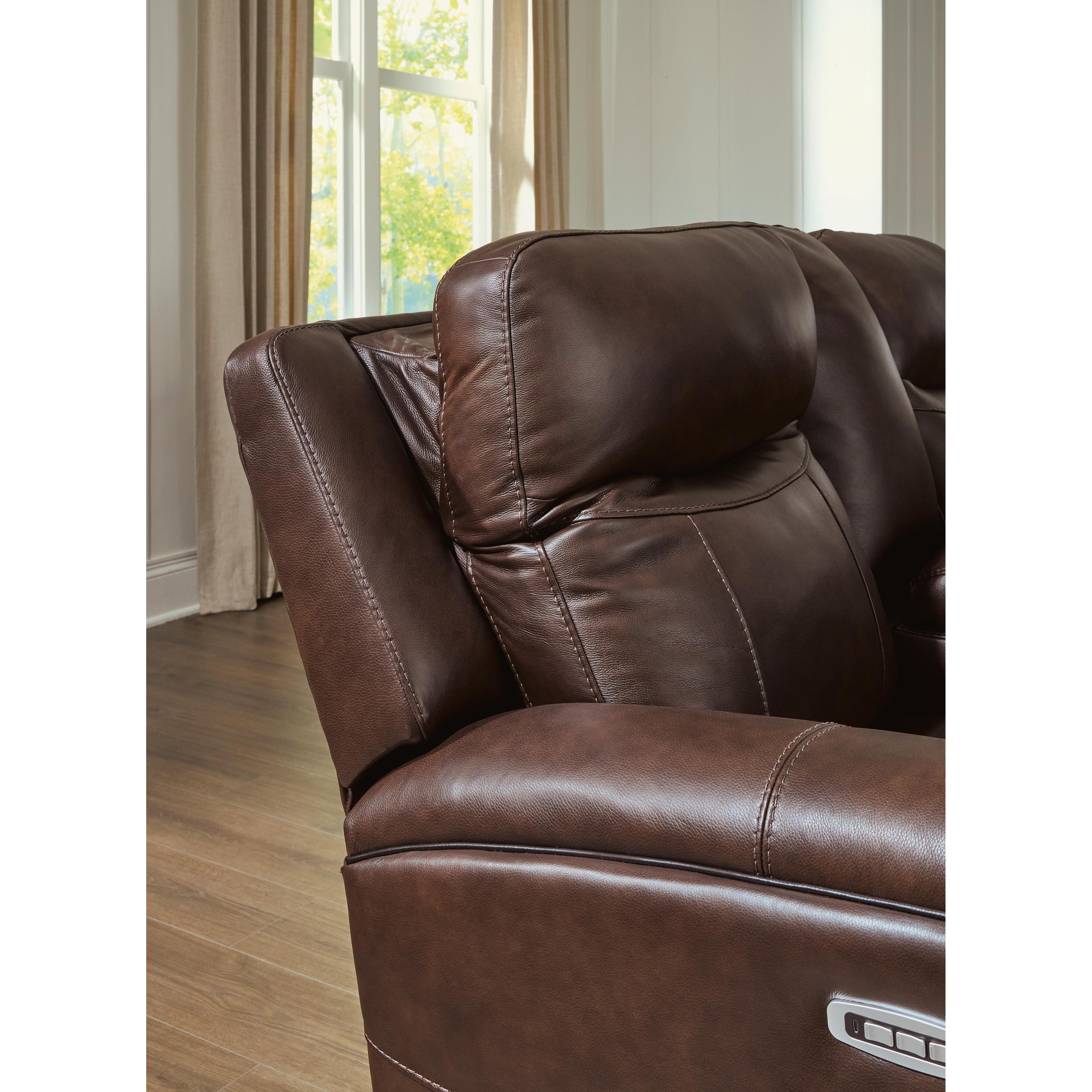  Benchcraft Gravier U1330118 Power Reclining Loveseat with Console  & Adjutasble Headrest IMAGE 8