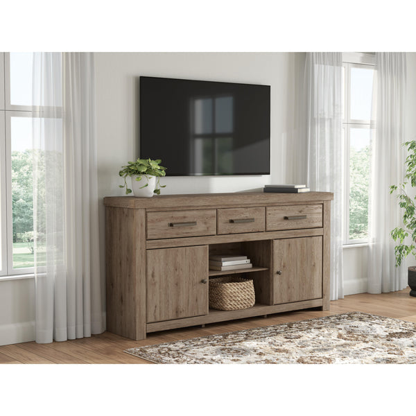 Signature Design by Ashley Garistyn W2844-268 XL TV Stand with Fireplace Option