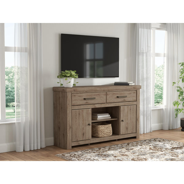 Signature Design by Ashley Garistyn W2844-68 LG TV Stand with Fireplace Option