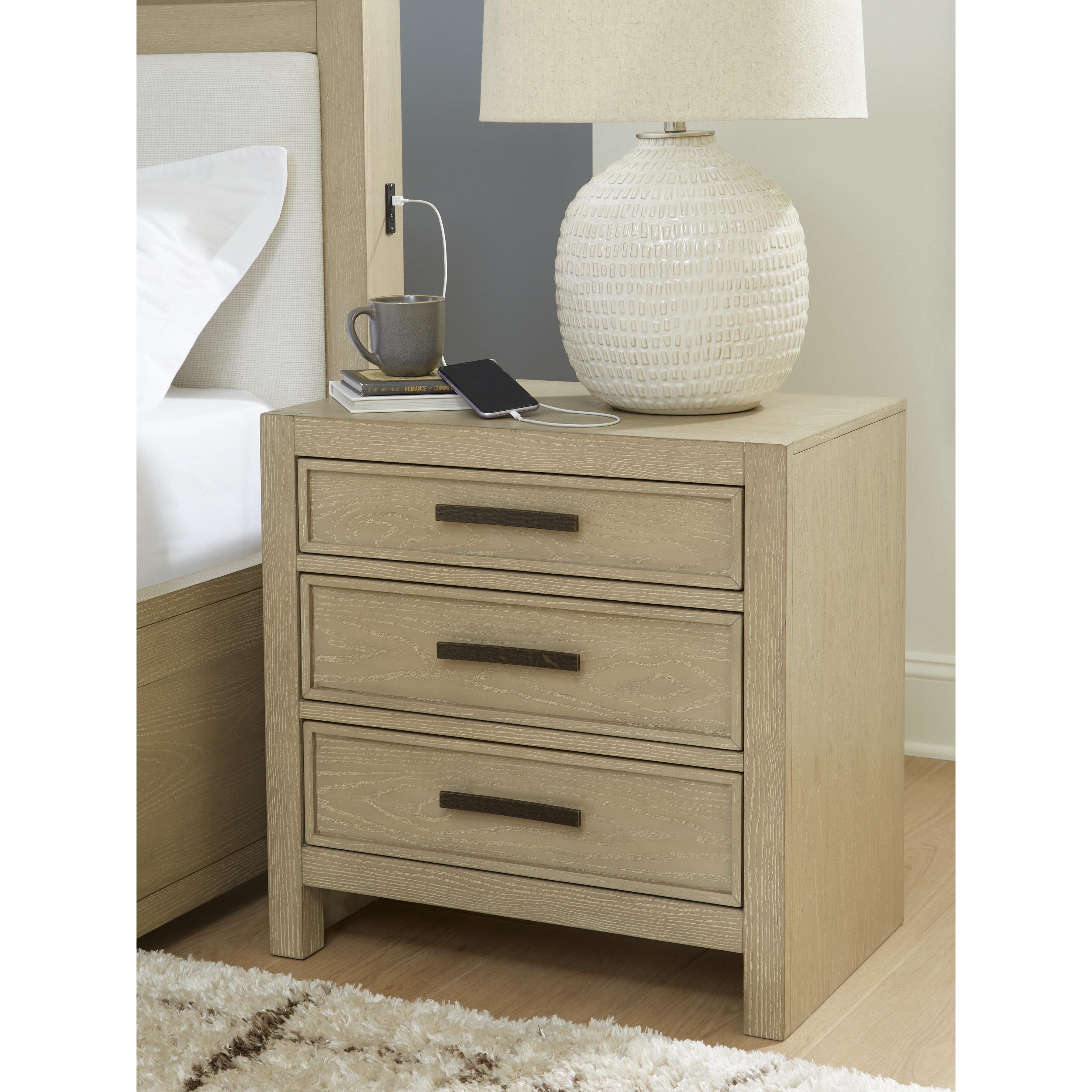  Signature Design by Ashley Calmoro B602-93 Three Drawer Night Stand IMAGE 2