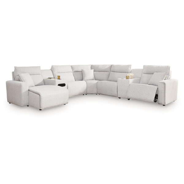 Signature Design by Ashley Modmax II 65907S43 6 pc Power Reclining Sectional with Chaise and Audio Console