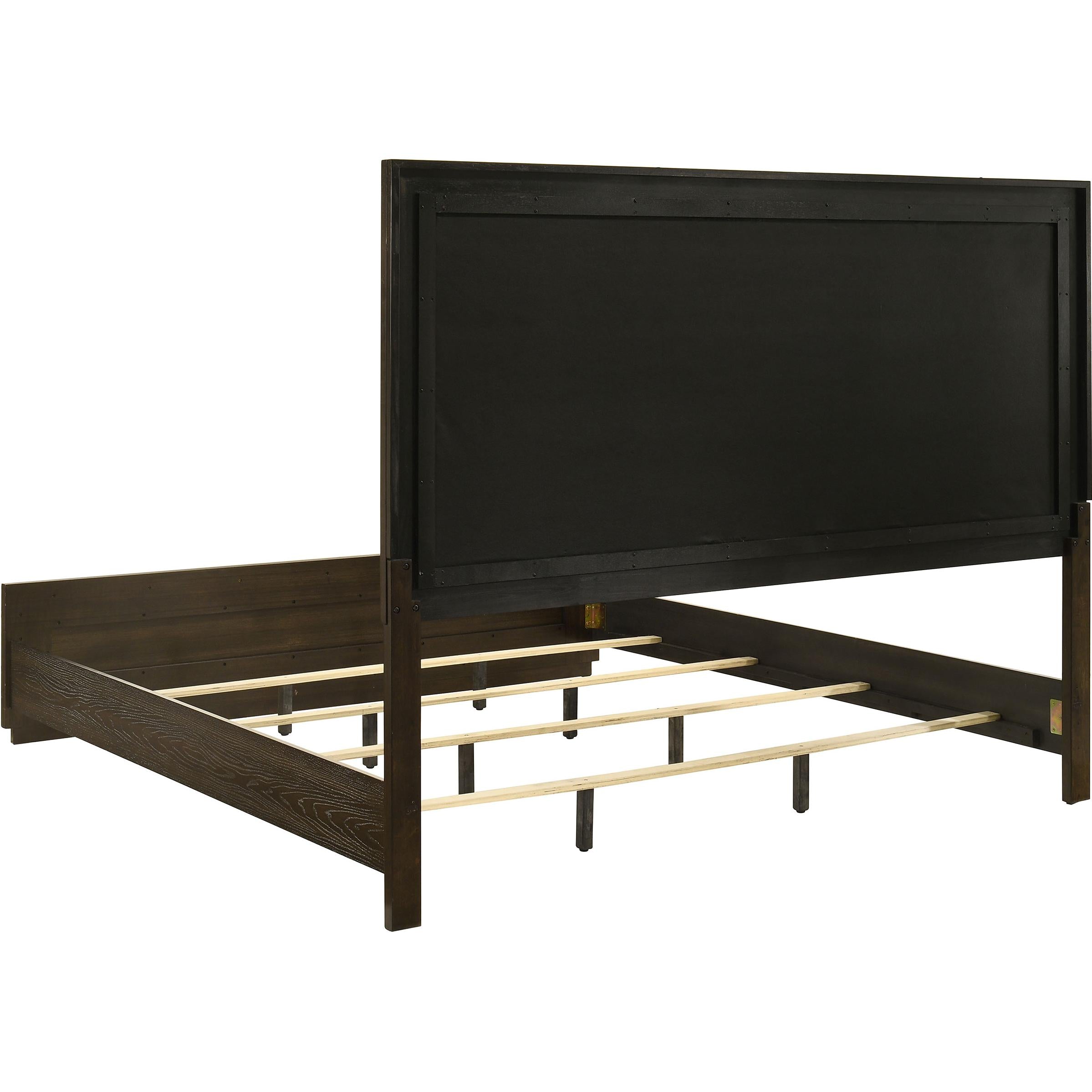  Size_King -- Atlas 215971KE 63-inch Eastern King Upholstered Panel Bed - Grey/Dark Oak IMAGE 5