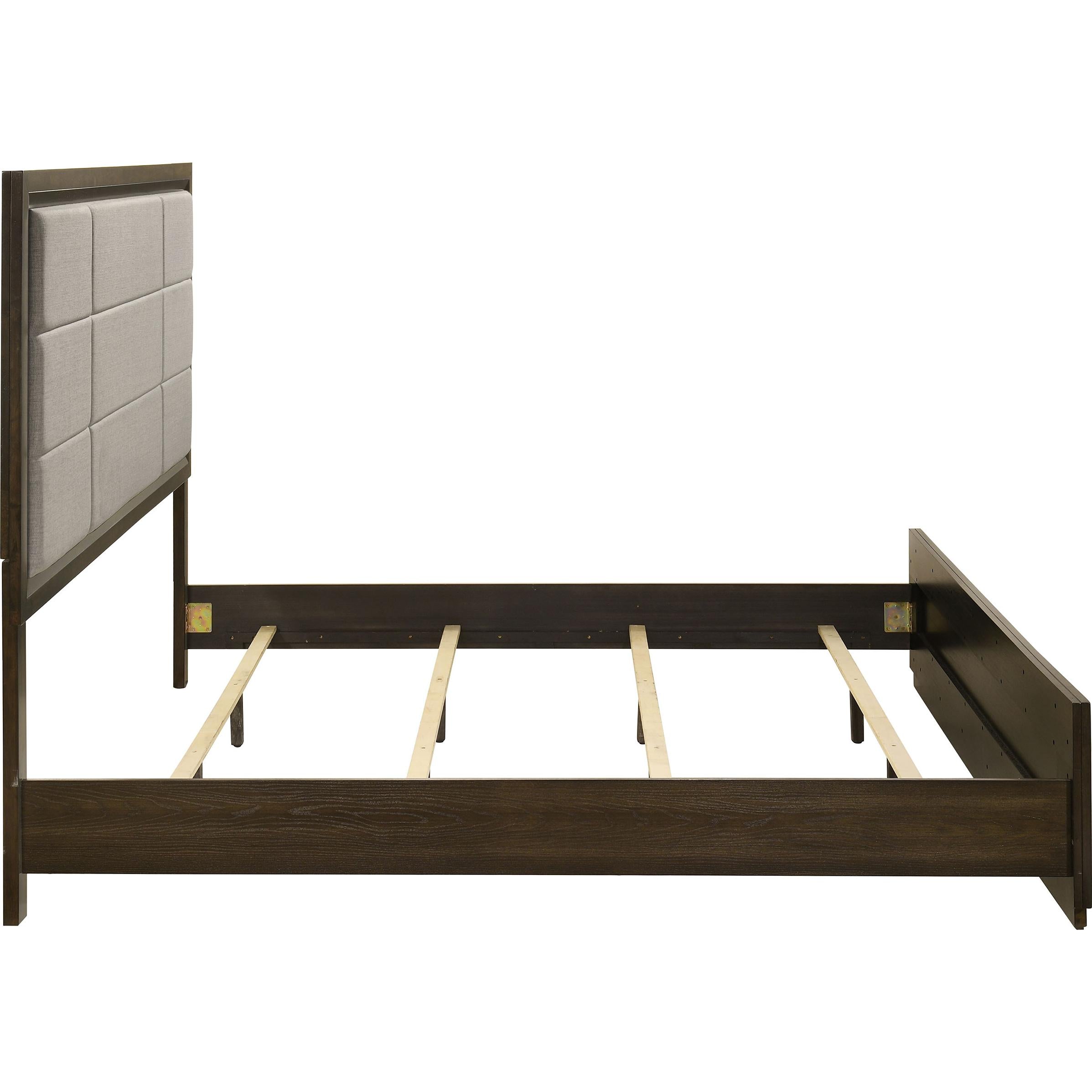  Size_King -- Atlas 215971KE 63-inch Eastern King Upholstered Panel Bed - Grey/Dark Oak IMAGE 6