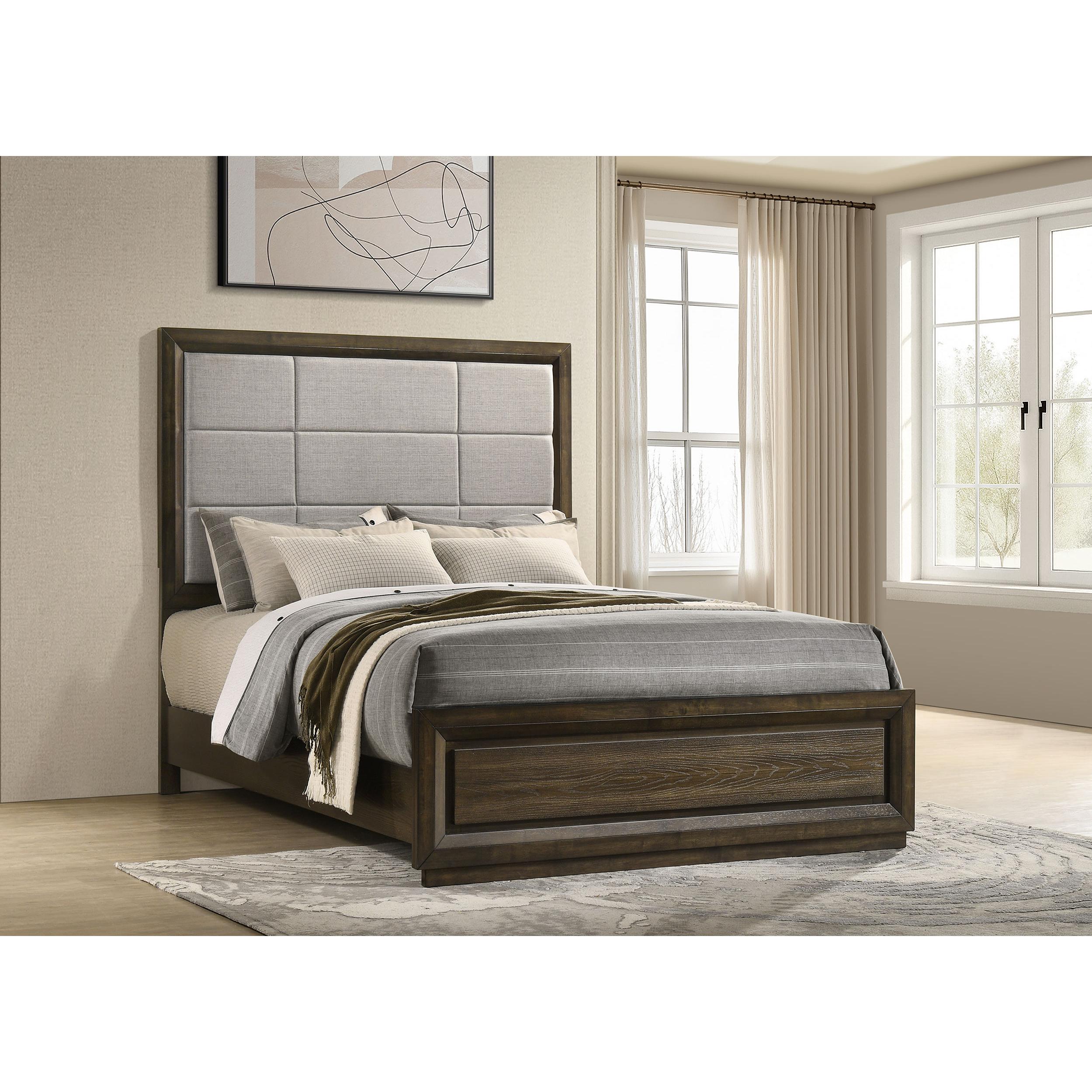  Size_Queen -- Coaster Furniture Atlas Upholstered Panel Bed IMAGE 2