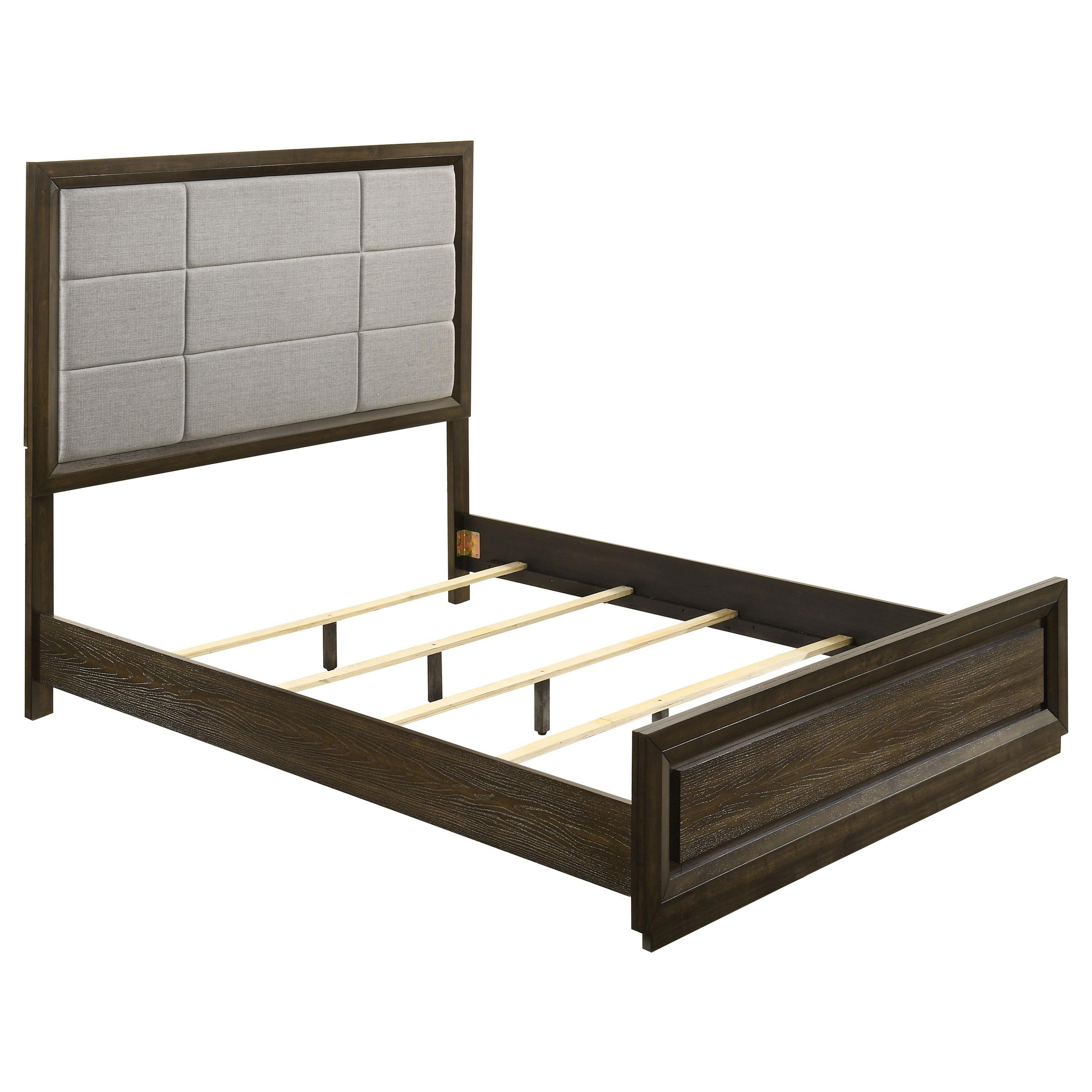  Size_Queen -- Coaster Furniture Atlas Upholstered Panel Bed IMAGE 3