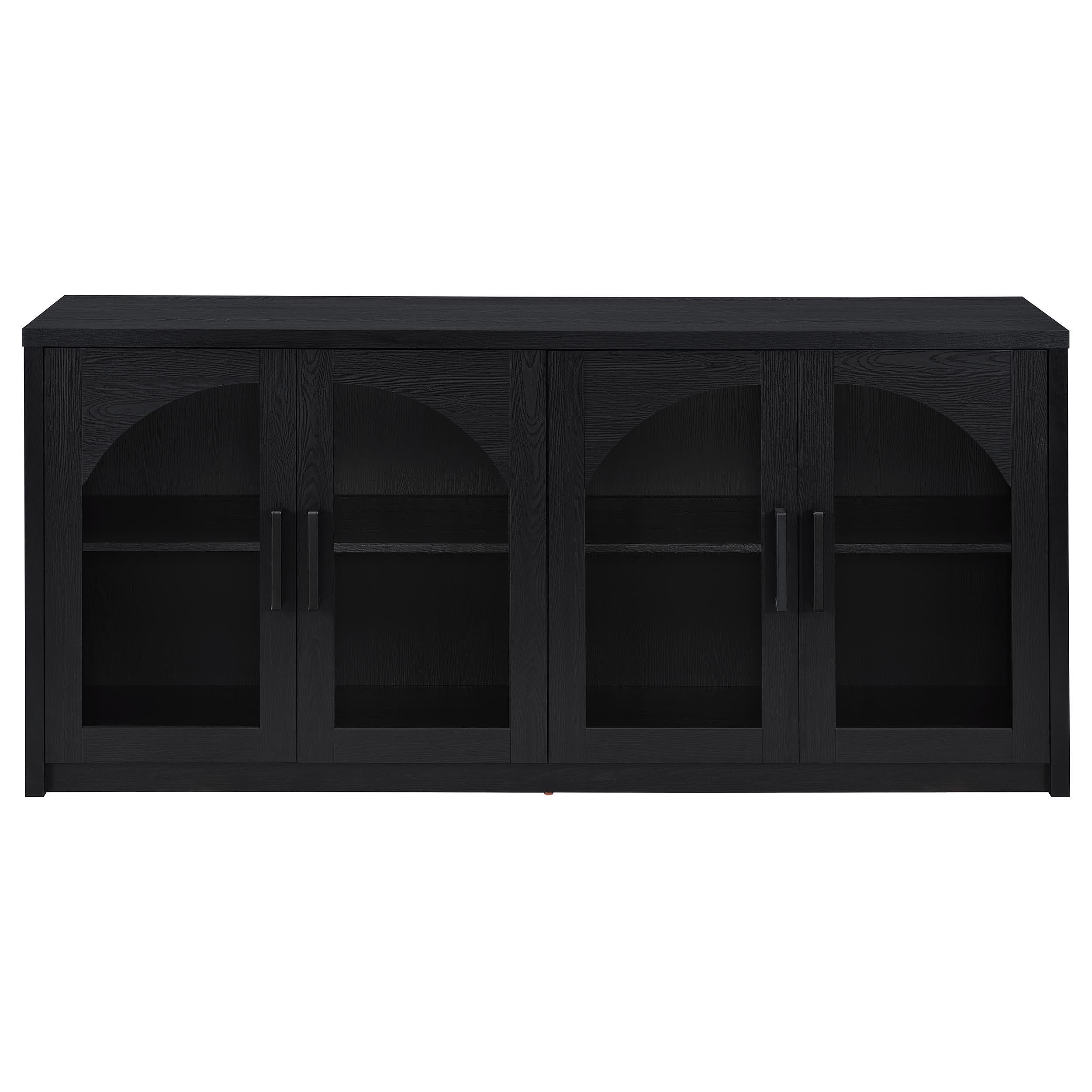  Coaster Furniture Riva 103895 4-door Dining Sideboard Buffet Storage Credenza - Black IMAGE 1