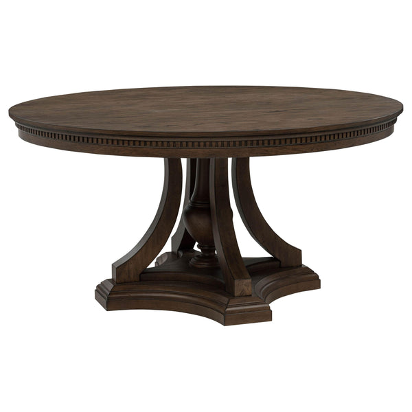 Coaster Furniture Ridgewell 104600 Round Pedestal Dining Table - Dark Oak