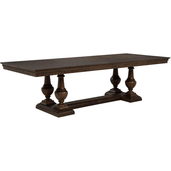Coaster Furniture Ridgewell 104601 Rectangular Trestle Dining Table - Dark Oak
