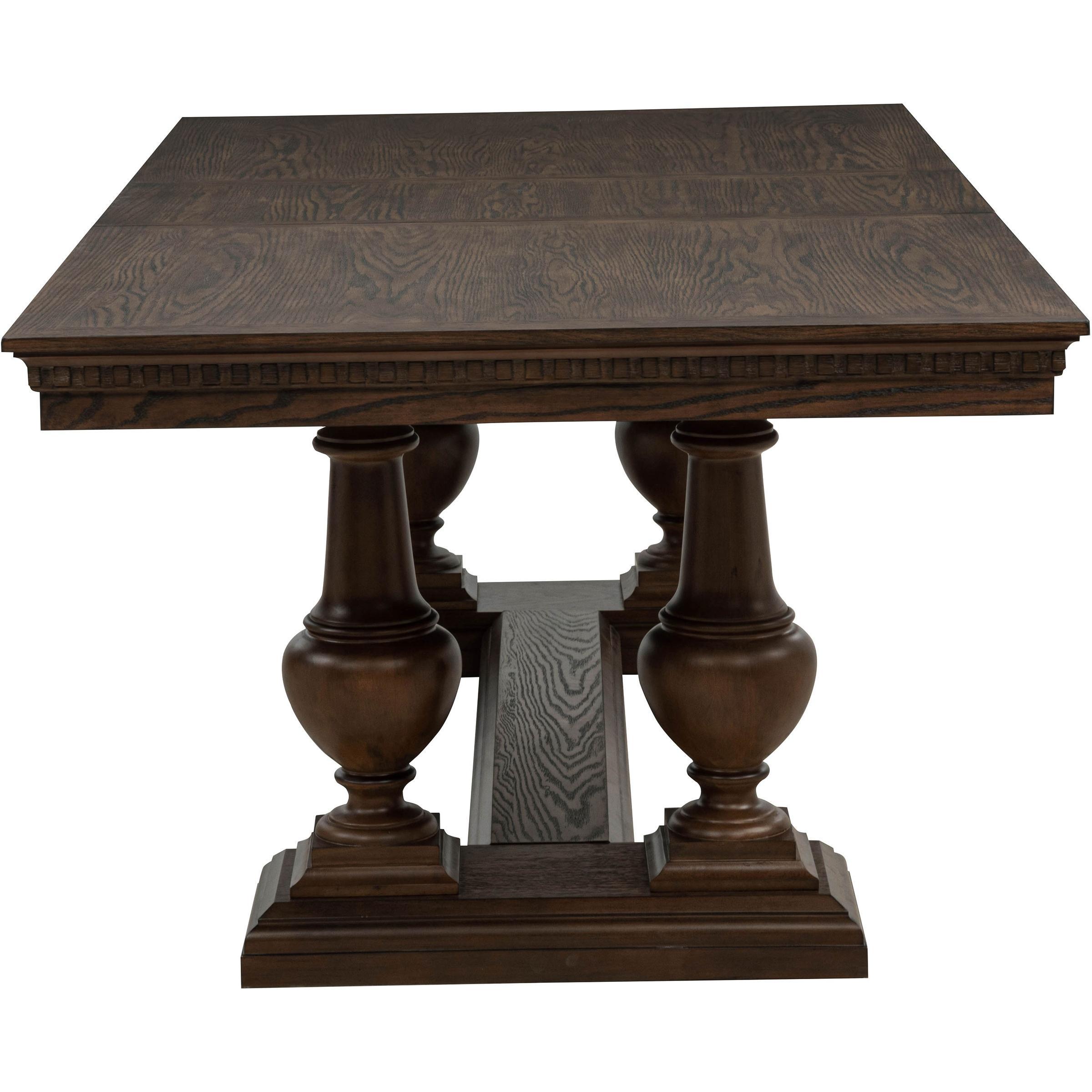  Coaster Furniture Ridgewell 104601 Rectangular Trestle Dining Table - Dark Oak IMAGE 9