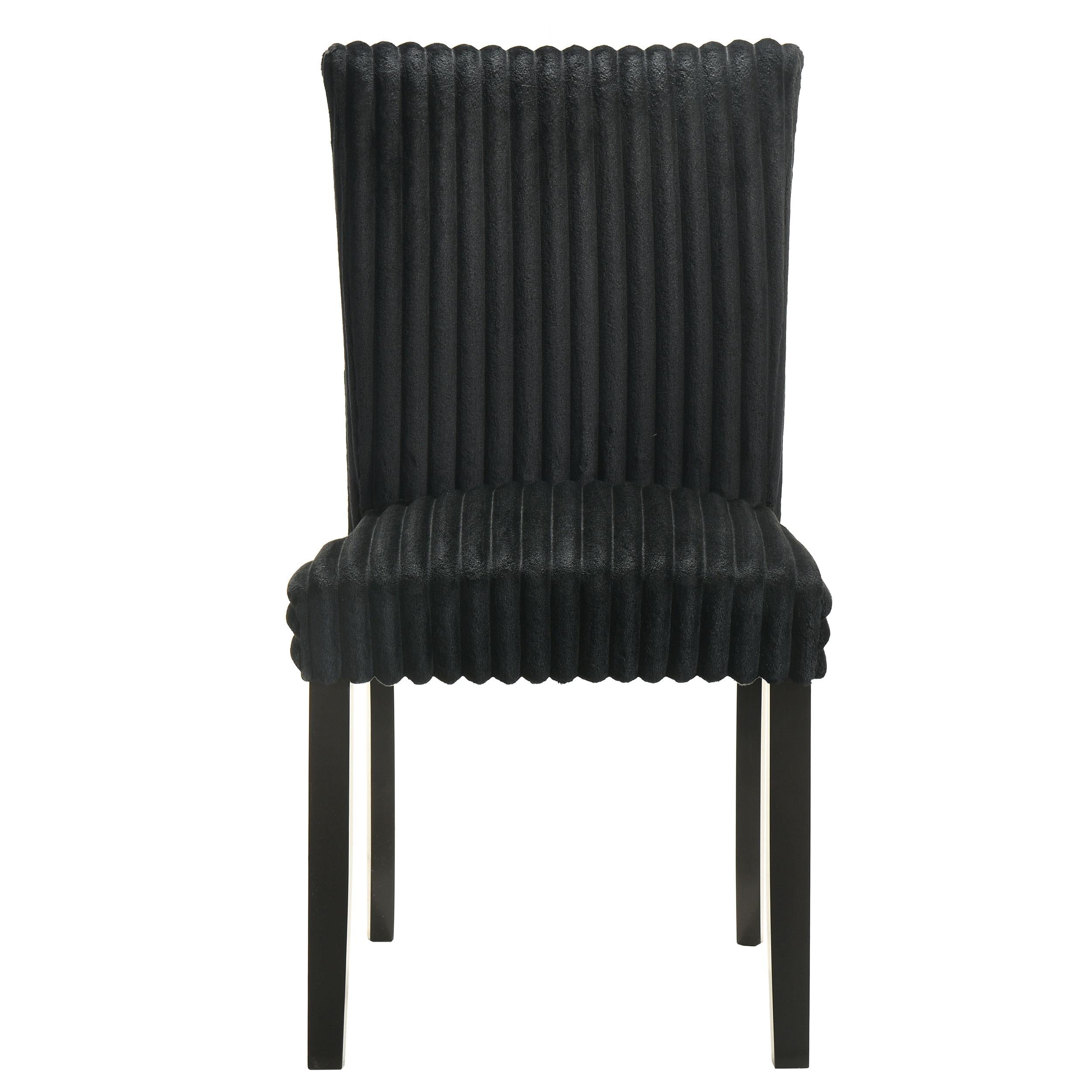  Coaster Furniture Dermott 106512BLK Set of 2 Upholstered Parson Dining Side Chair - Black IMAGE 2