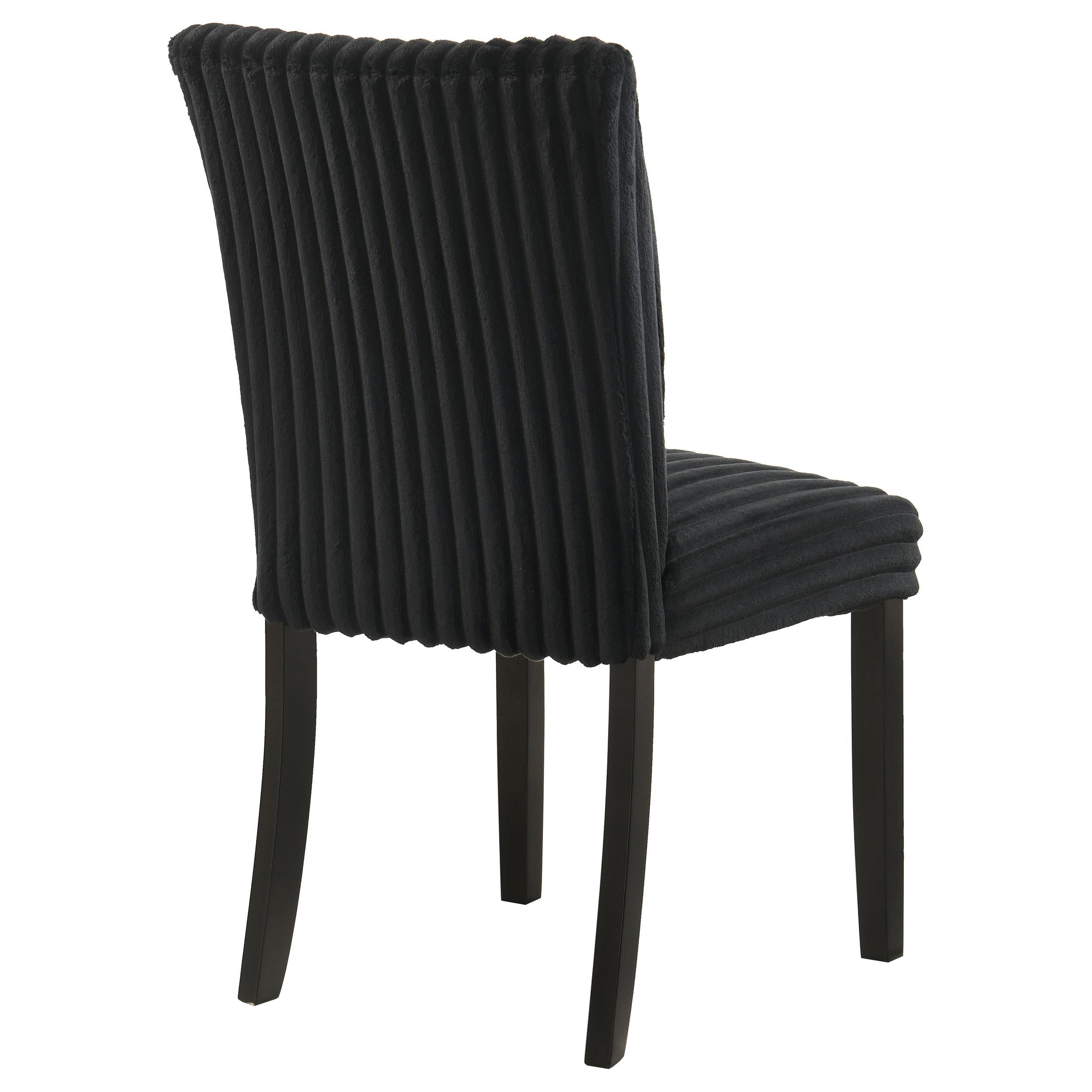  Coaster Furniture Dermott 106512BLK Set of 2 Upholstered Parson Dining Side Chair - Black IMAGE 5