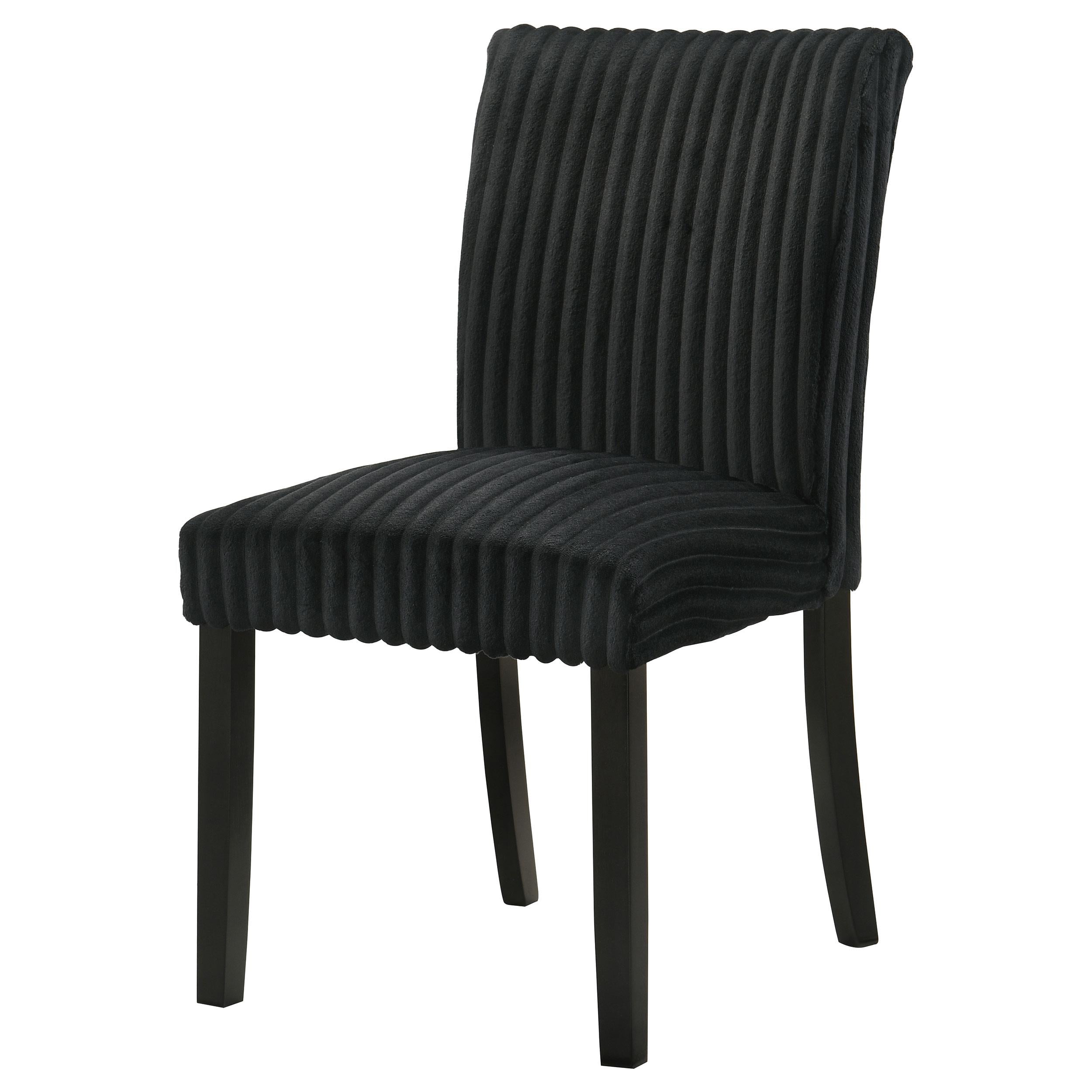  Coaster Furniture Dermott 106512BLK Set of 2 Upholstered Parson Dining Side Chair - Black IMAGE 6