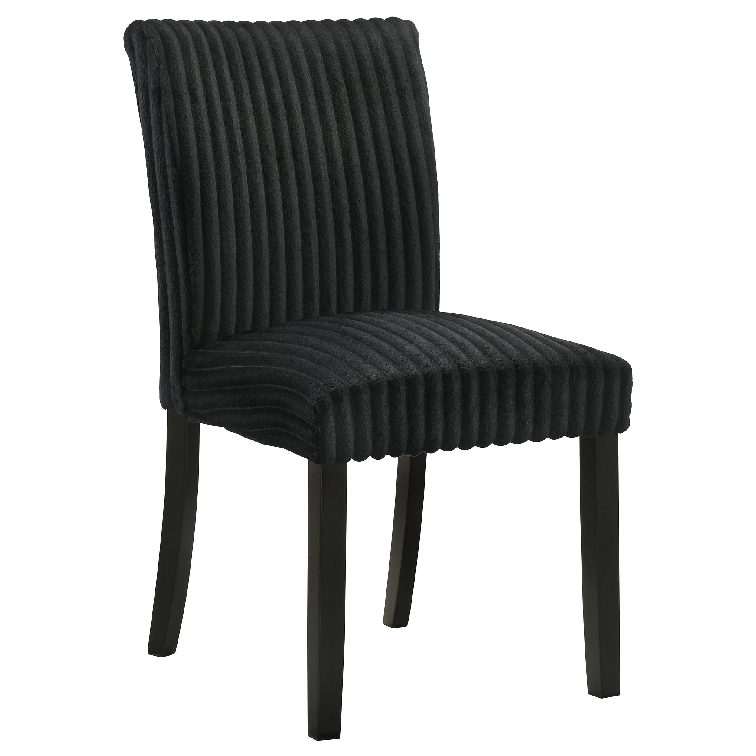  Coaster Furniture Dermott 106512BLK Set of 2 Upholstered Parson Dining Side Chair - Black IMAGE 7