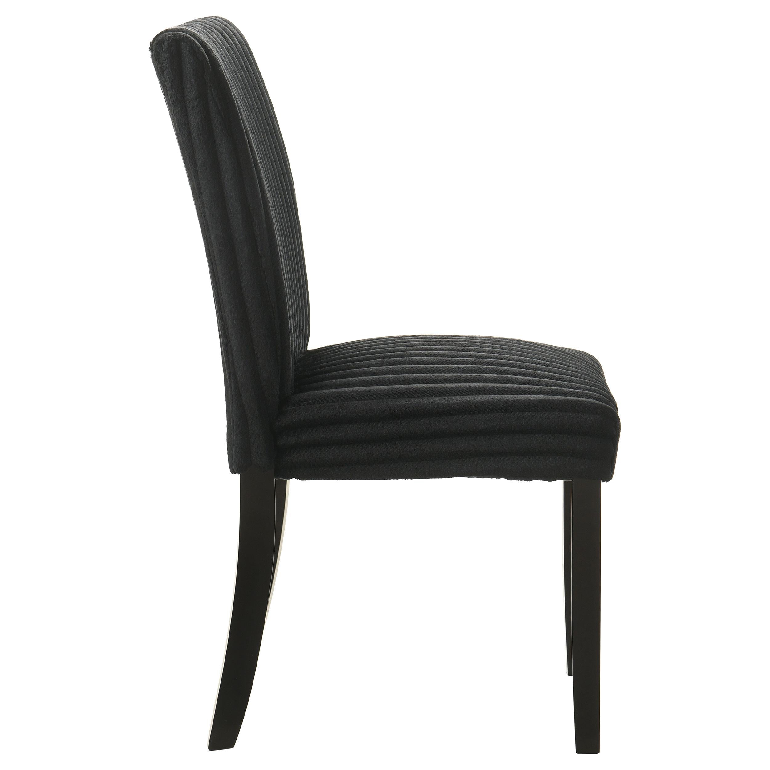  Coaster Furniture Dermott 106512BLK Set of 2 Upholstered Parson Dining Side Chair - Black IMAGE 8
