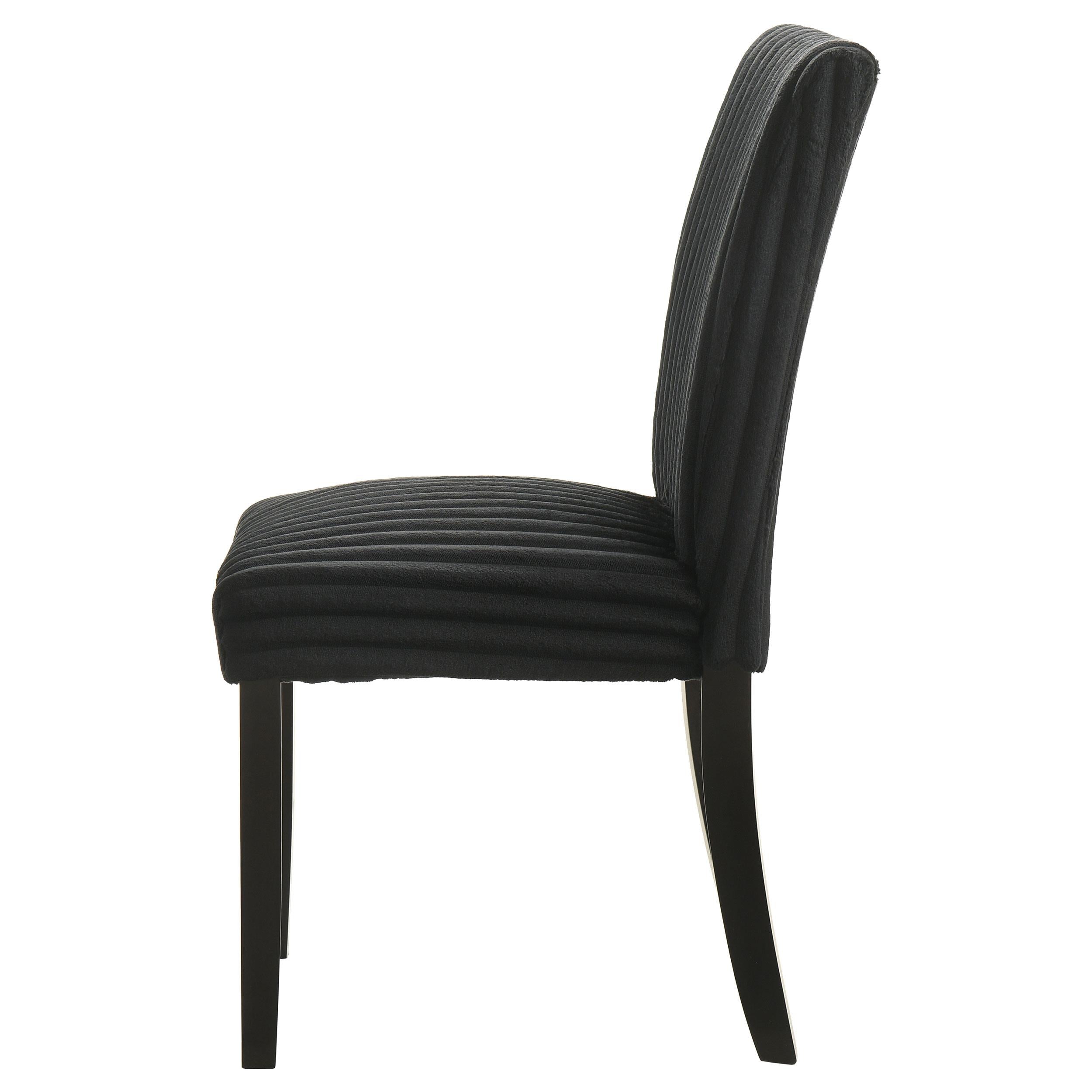 Coaster Furniture Dermott 106512BLK Set of 2 Upholstered Parson Dining Side Chair - Black IMAGE 9