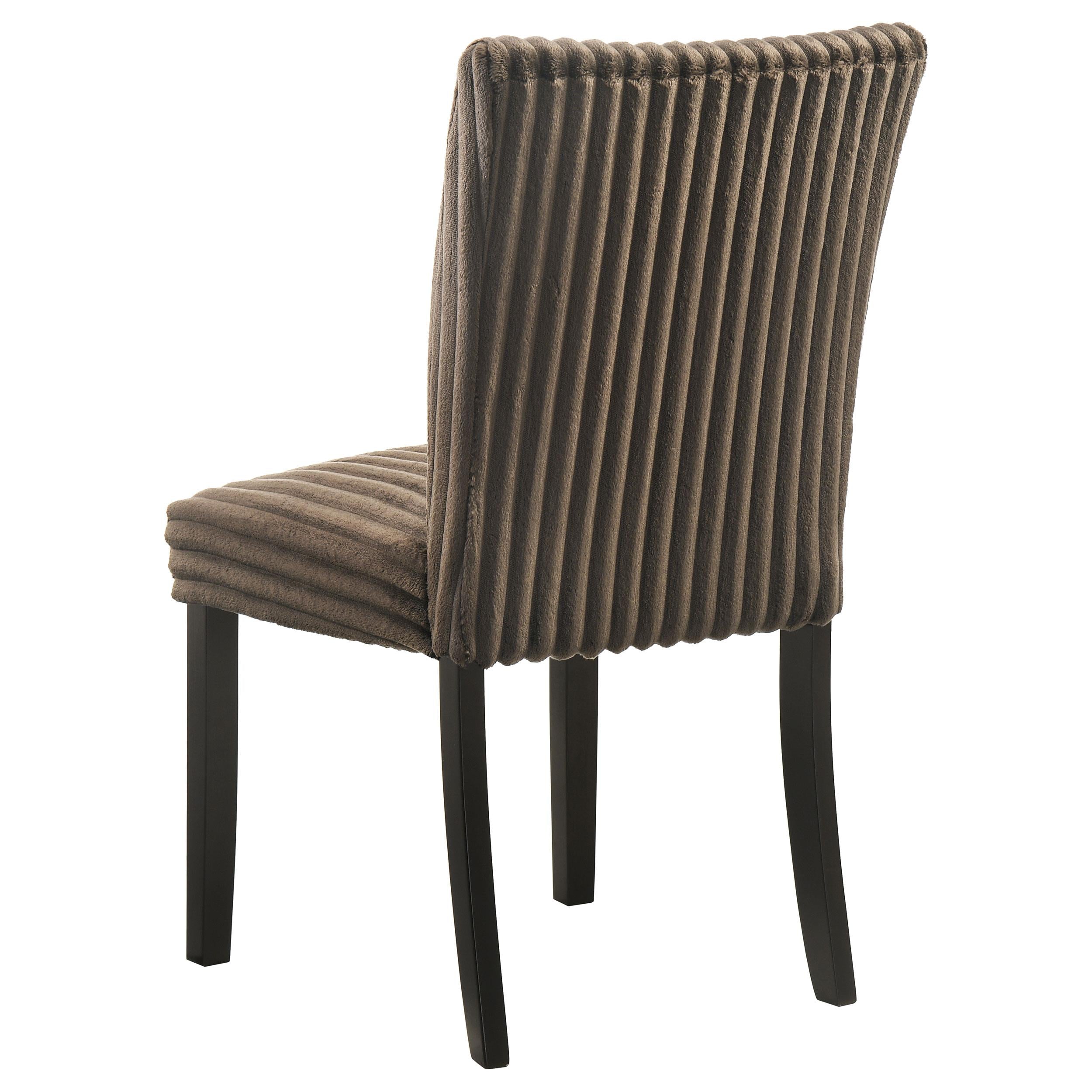  Coaster Furniture Dermott 106512CH Set of 2 Upholstered Parson Dining Side Chair - Chocolate IMAGE 3