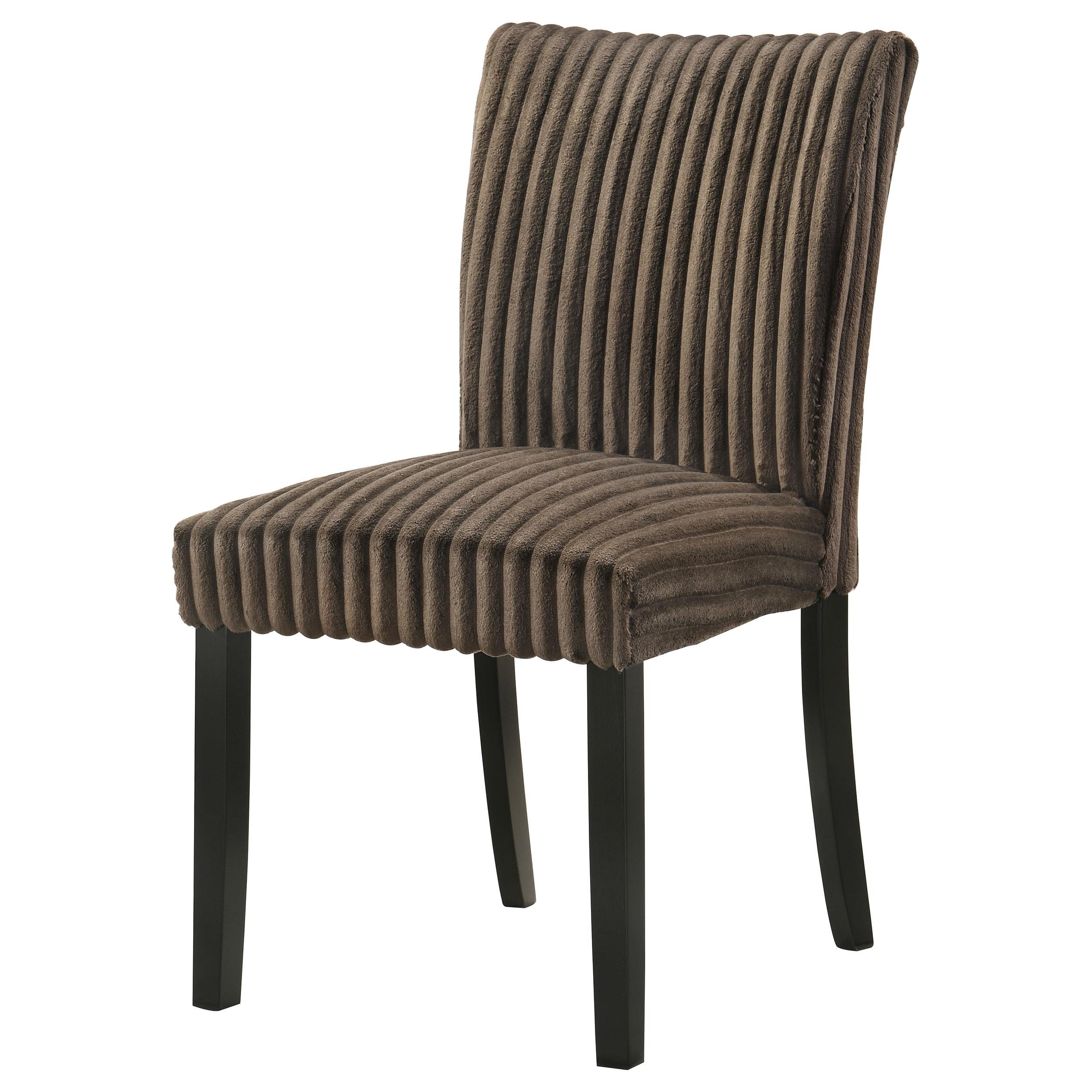  Coaster Furniture Dermott 106512CH Set of 2 Upholstered Parson Dining Side Chair - Chocolate IMAGE 5