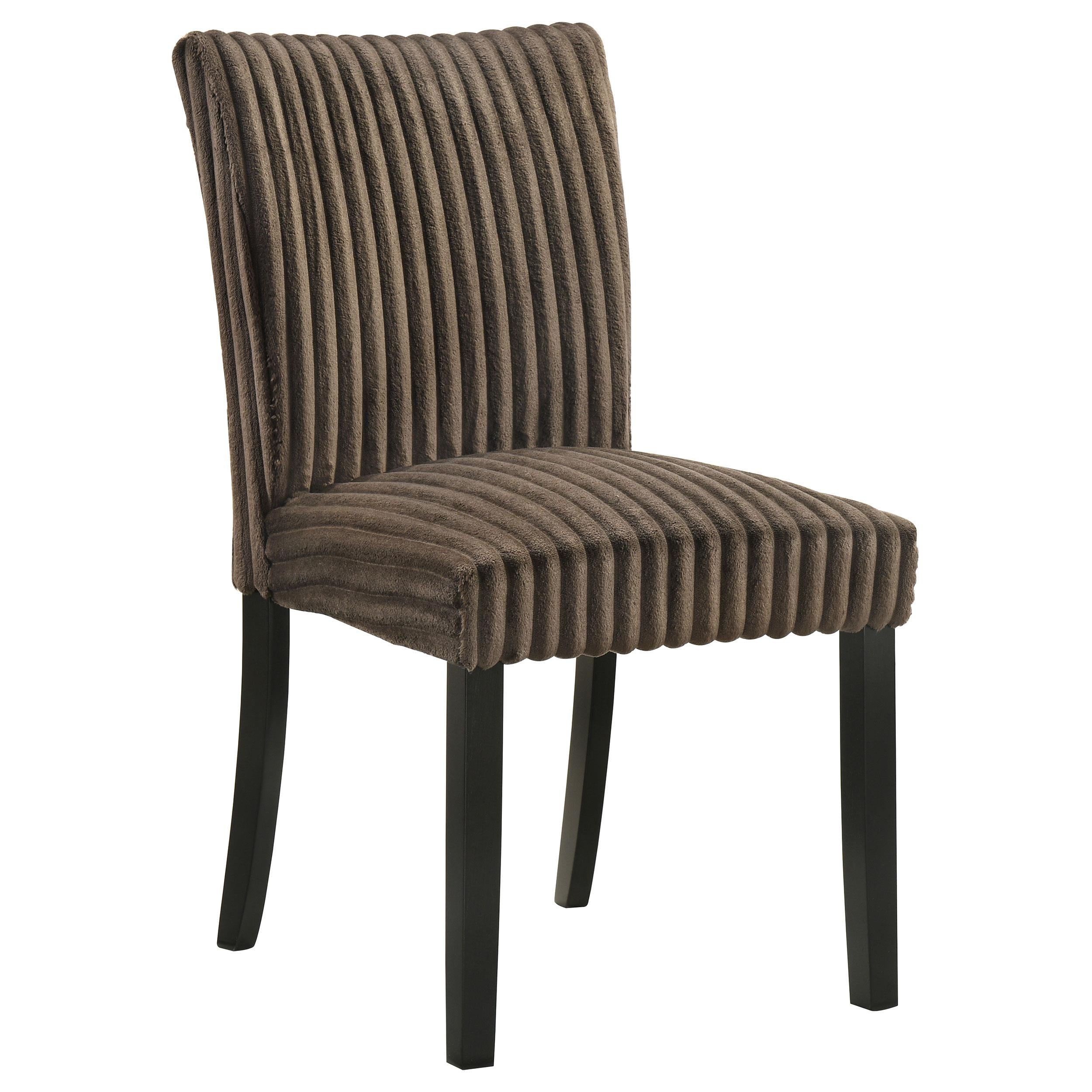  Coaster Furniture Dermott 106512CH Set of 2 Upholstered Parson Dining Side Chair - Chocolate IMAGE 7