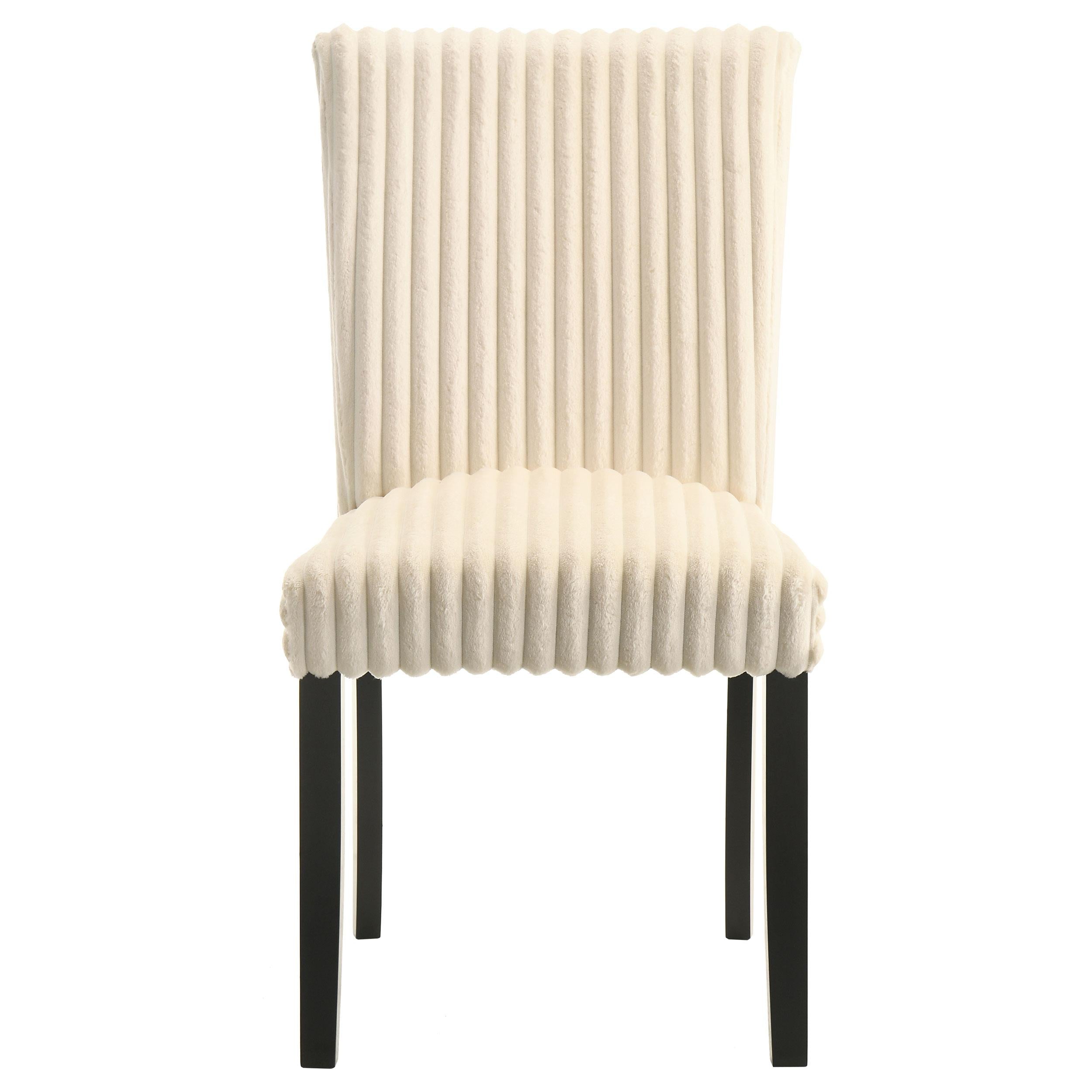  Coaster Furniture Dermott 106512CRM Set of 2 Upholstered Parson Dining Side Chair - Cream IMAGE 2