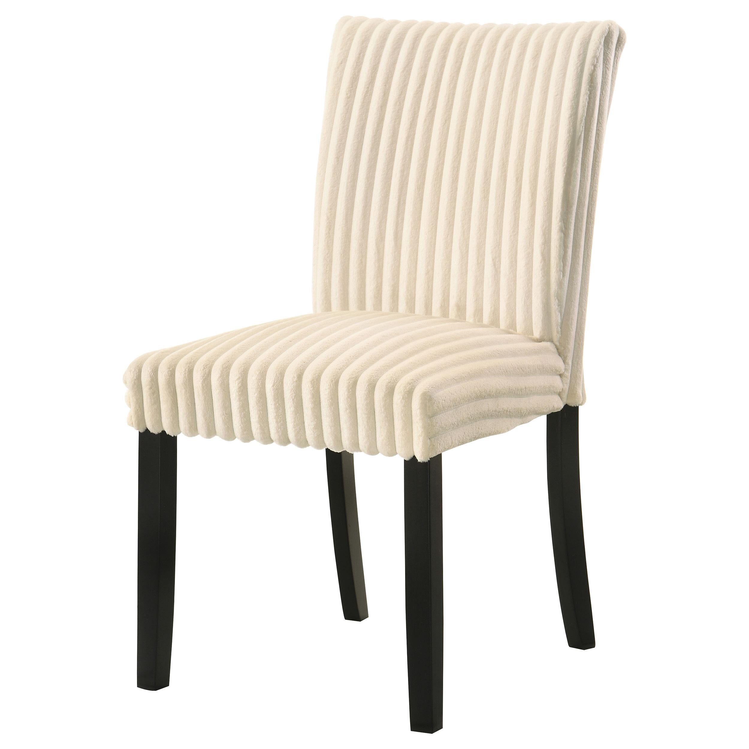  Coaster Furniture Dermott 106512CRM Set of 2 Upholstered Parson Dining Side Chair - Cream IMAGE 4