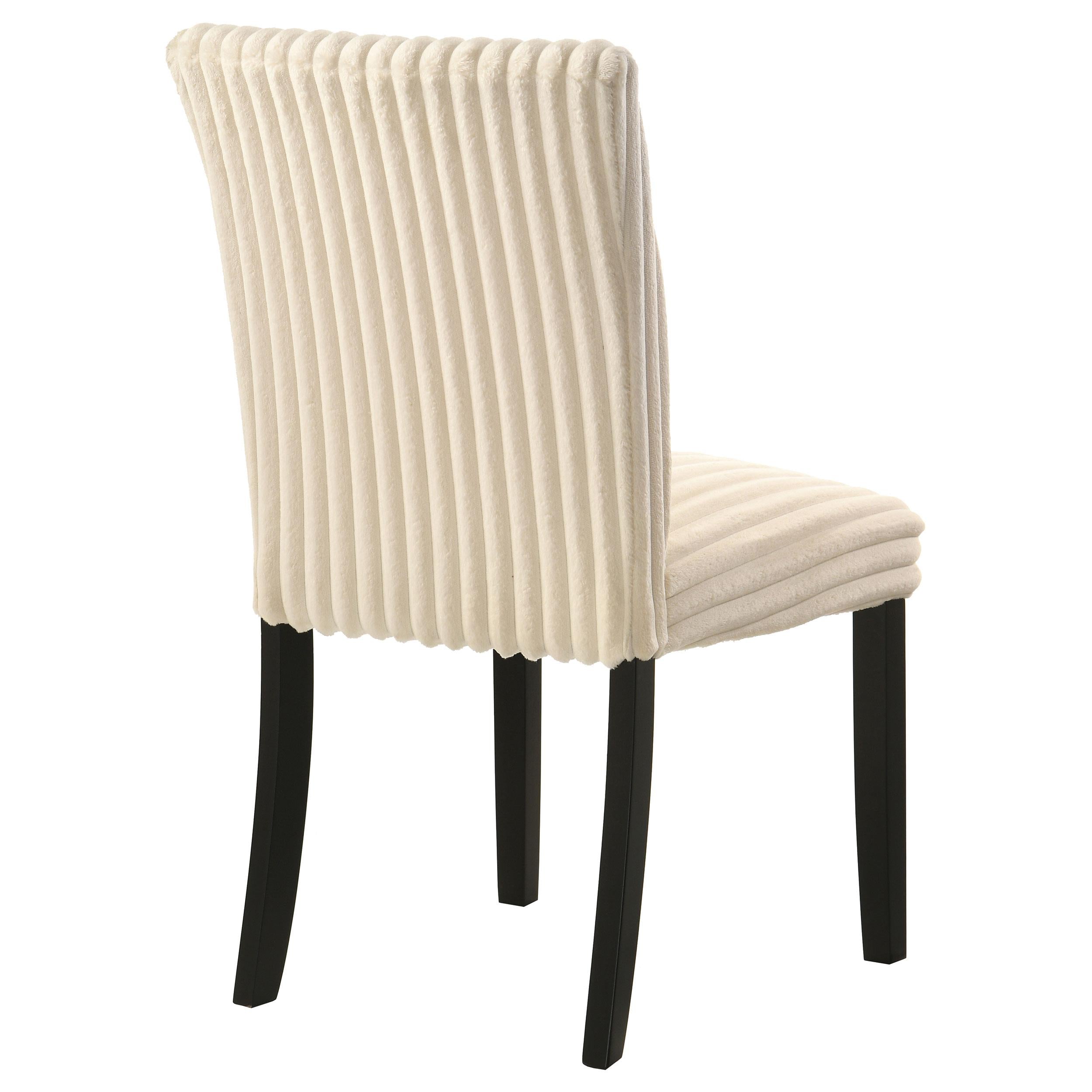  Coaster Furniture Dermott 106512CRM Set of 2 Upholstered Parson Dining Side Chair - Cream IMAGE 5