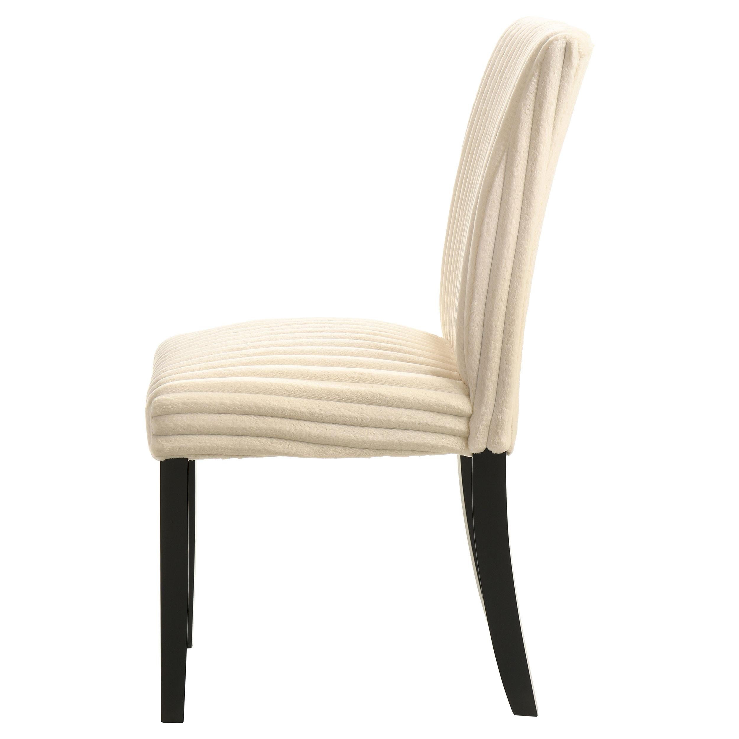  Coaster Furniture Dermott 106512CRM Set of 2 Upholstered Parson Dining Side Chair - Cream IMAGE 6