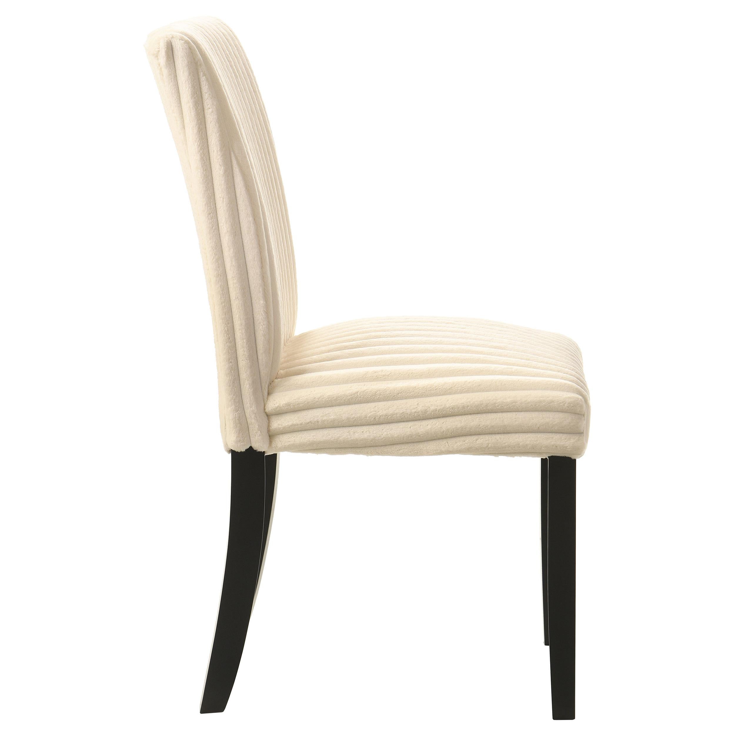  Coaster Furniture Dermott 106512CRM Set of 2 Upholstered Parson Dining Side Chair - Cream IMAGE 7